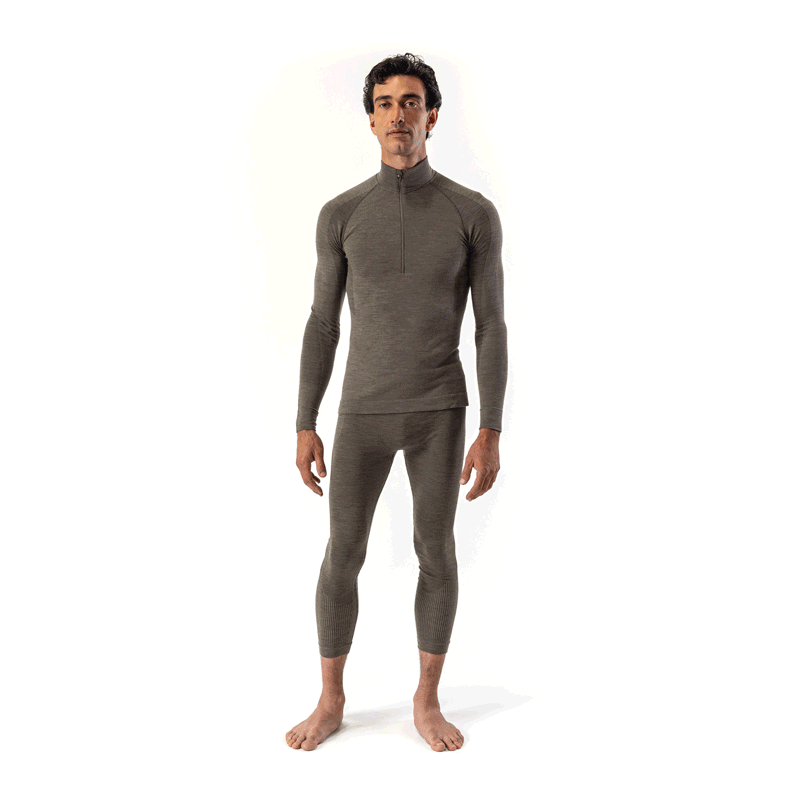 Men's Seamless Merino LS Zip