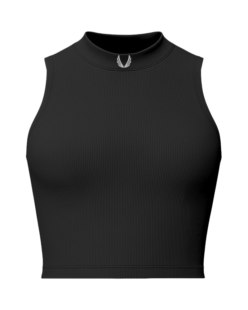 Lycra® Ribbed Mockneck Tank