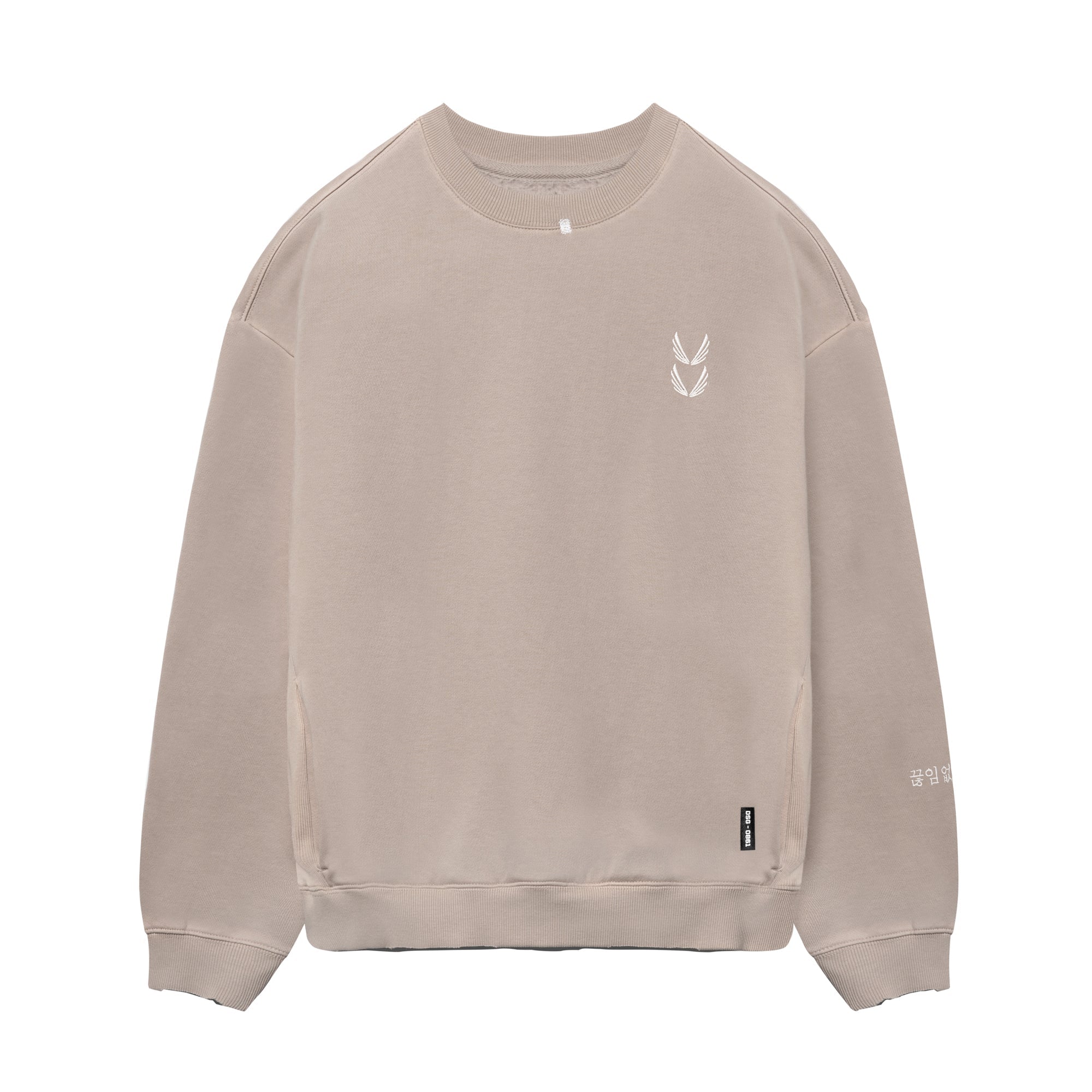 0861. Tech Essential™ Distressed Crewneck - Faded Chai