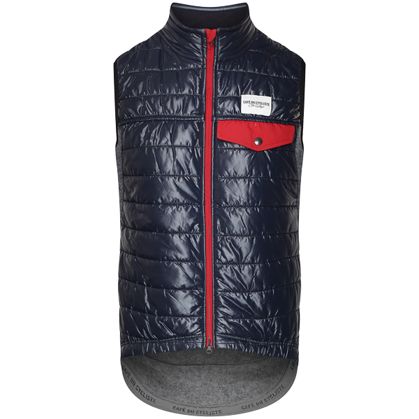 Café Du Cycliste Albertine Thermal Cycling Vest in Navy for Men 
