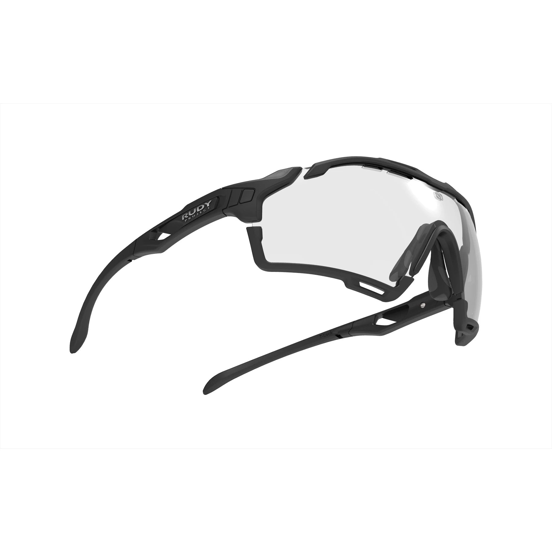 Rudy Project cycling sunglasses#color_cutline-matte-black-frame-with-impactx-photochromic-2-black-lenses-black-bumpers