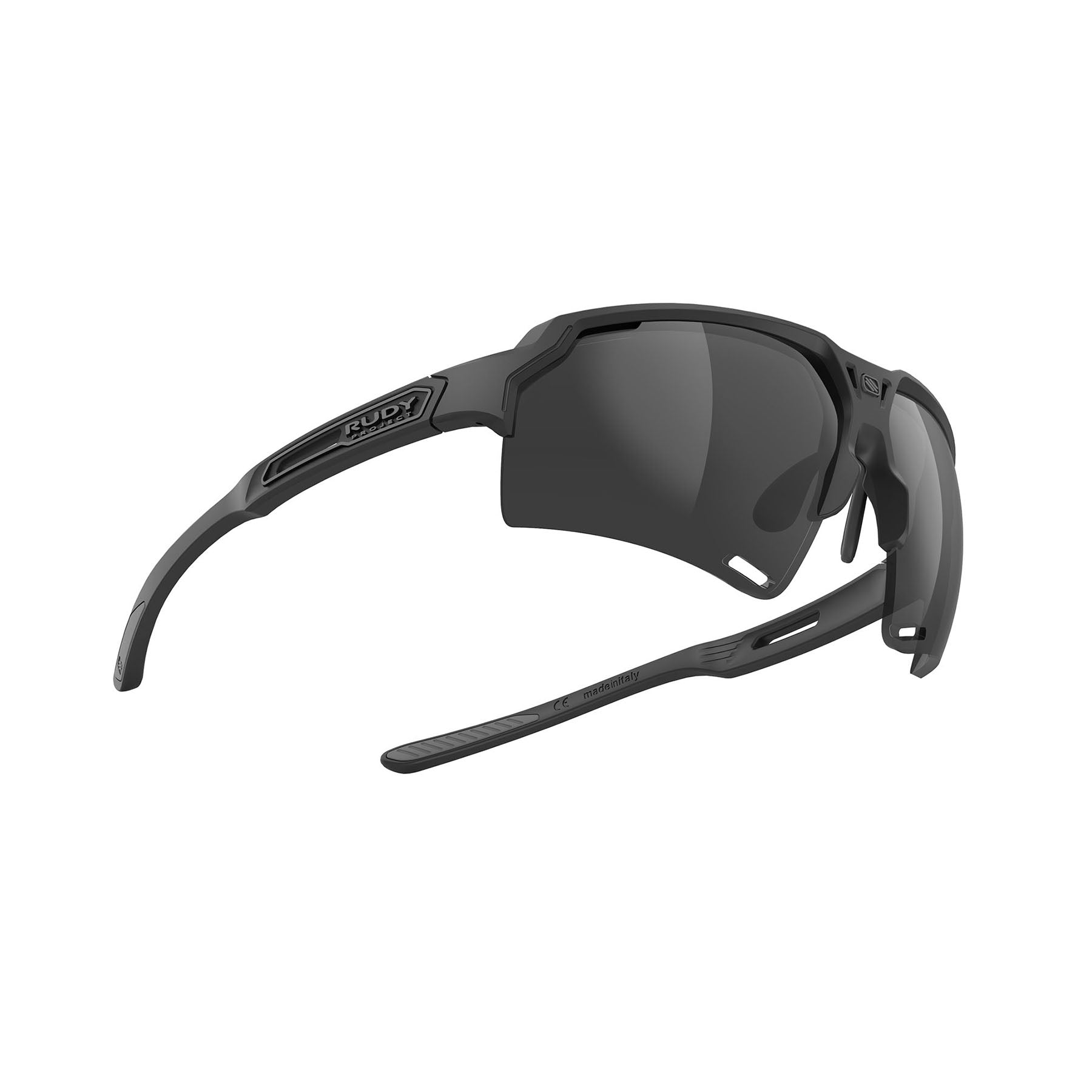 Rudy Project running and cycling sport prescription sunglasses#color_deltabeat-black-matte-frame-with-smoke-black-lenses
