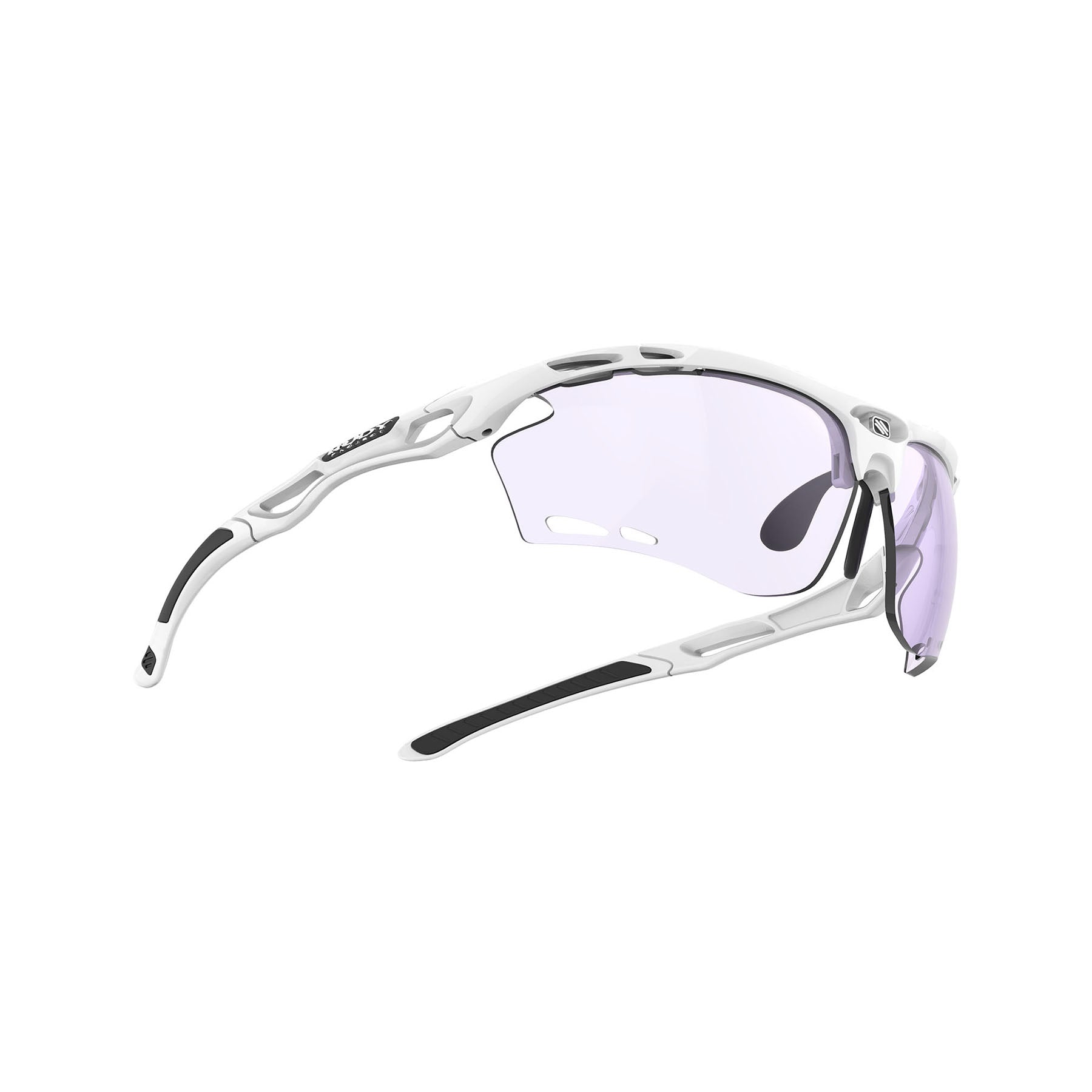 Rudy Project Propulse running and cycling sport prescription sunglasses#color_propulse-white-gloss-frame-with-impactx-photochromic-2-laser-purple-lenses