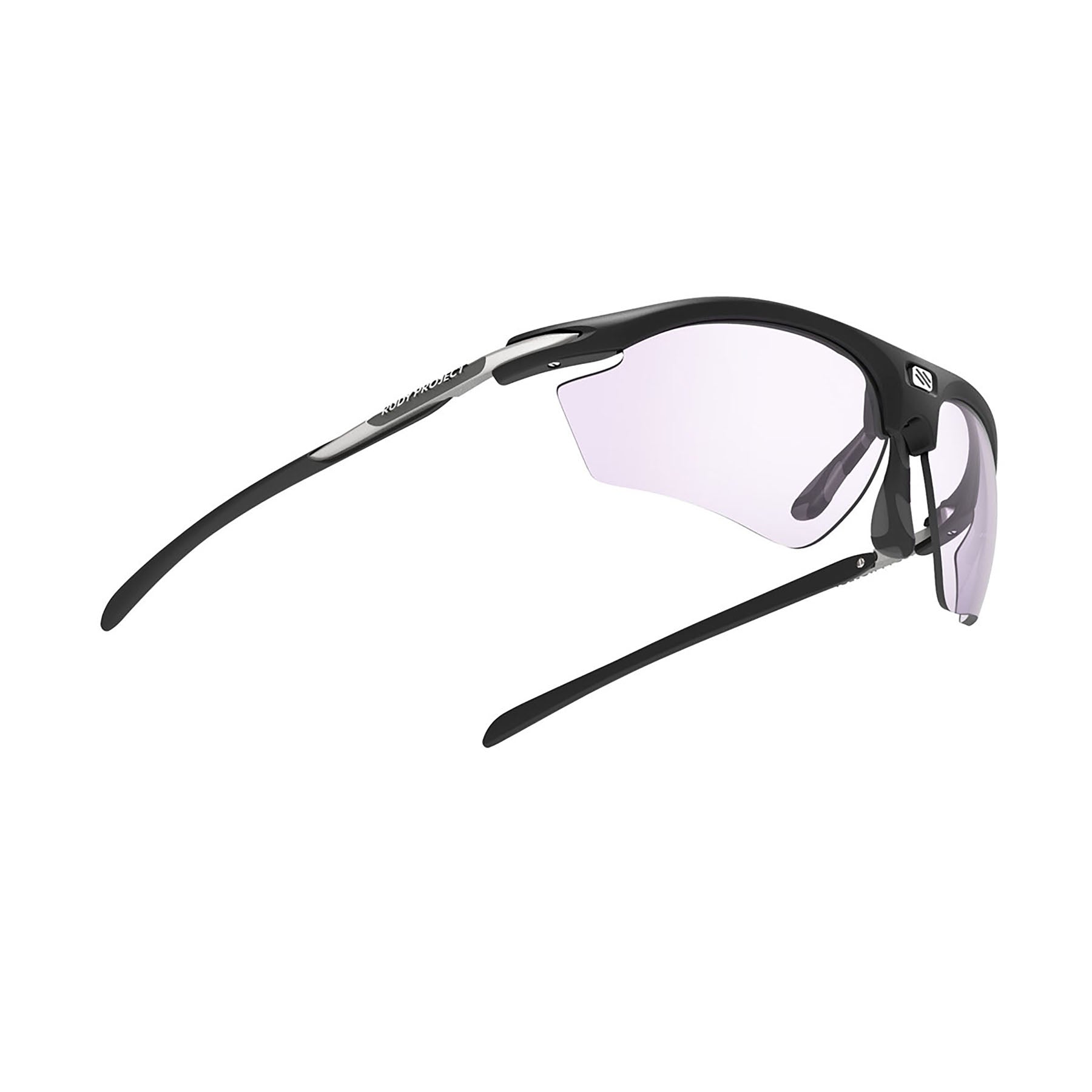 Rudy Project prescription ready golf sunglasses#color_rydon-matte-black-frame-and-impactx-photochromic-2-laser-purple-lenses