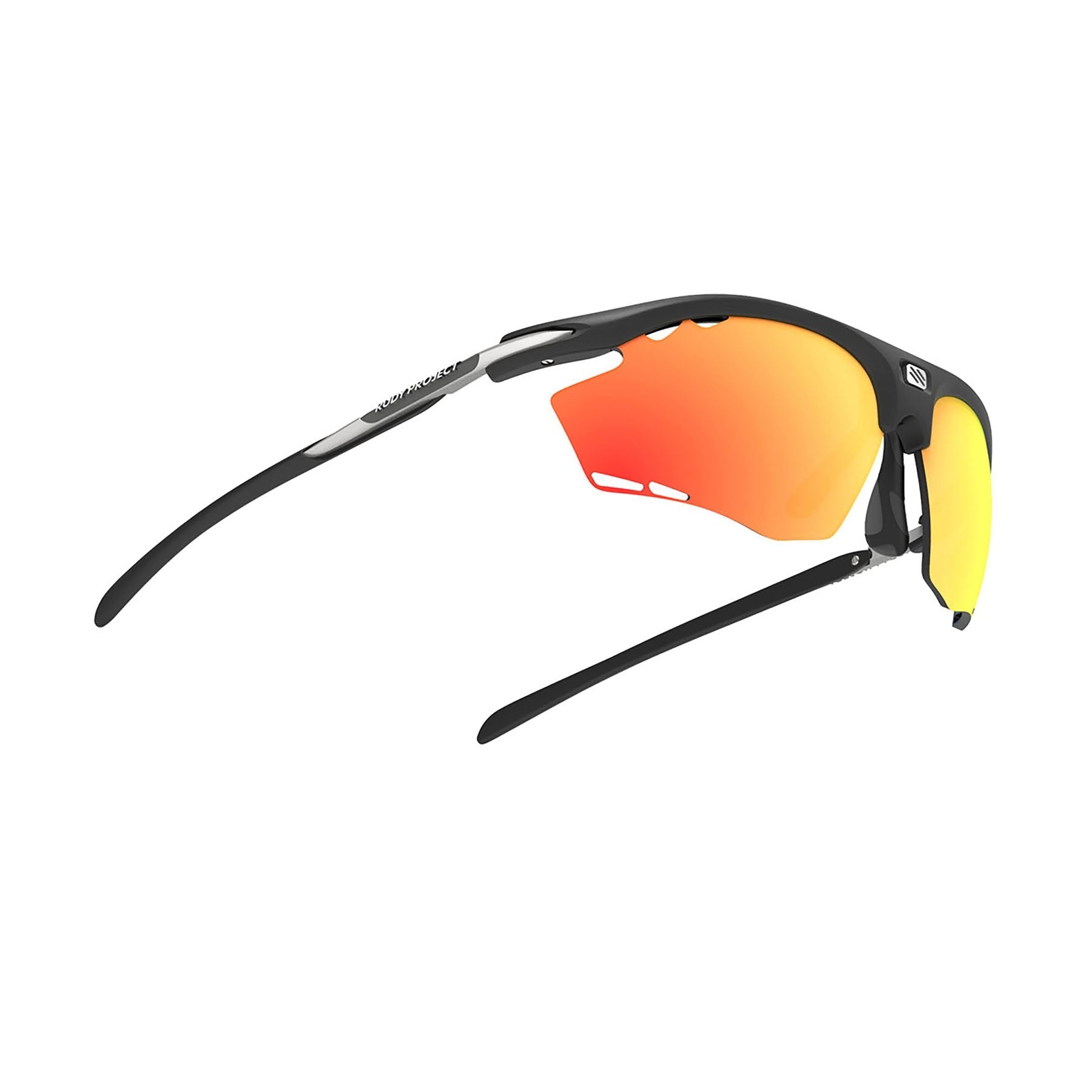 Rudy Project prescription ready running sunglasses#color_rydon-matte-black-frame-and-multilaser-orange-running-lenses