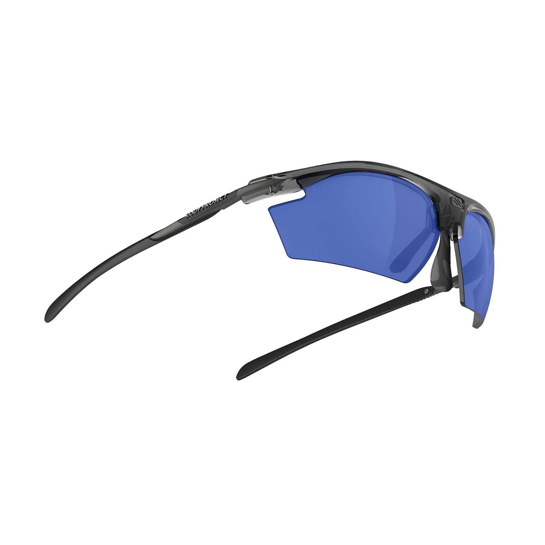 Rudy Project prescription ready running and cycling sunglasses#color_rydon-crystal-ash-frame-and-multilaser-deep-blue-lenses