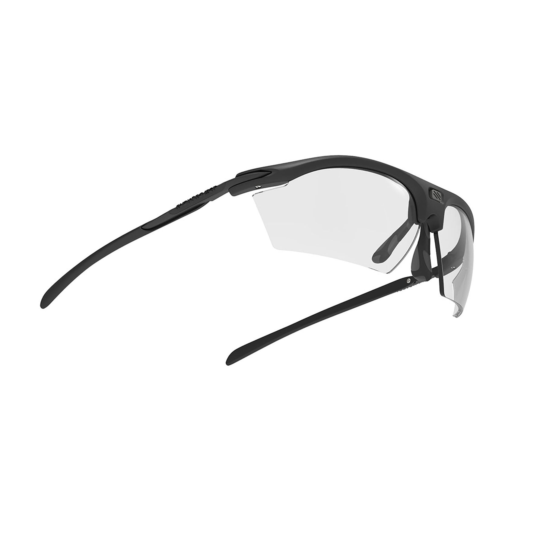 Rudy Project prescription ready running and cycling ansi Z87.1 sunglasses#color_rydon-stealth-matte-black-frame-and-impactx-photochromic-2-black-lenses