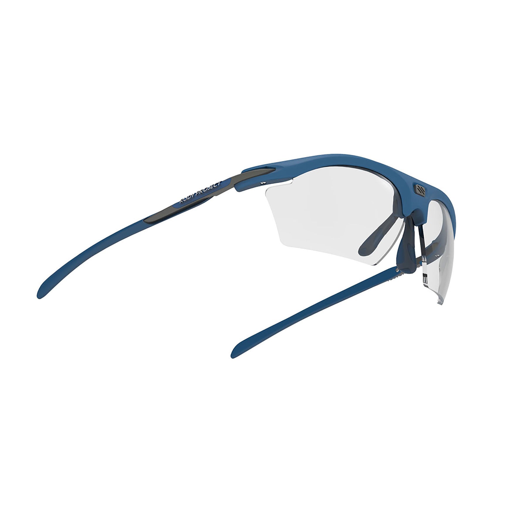 Rudy Project prescription ready running and cycling womens sport sunglasses#color_rydon-slim-pacific-blue-matte-frame-and-impactx-photochromic-2-black-lenses