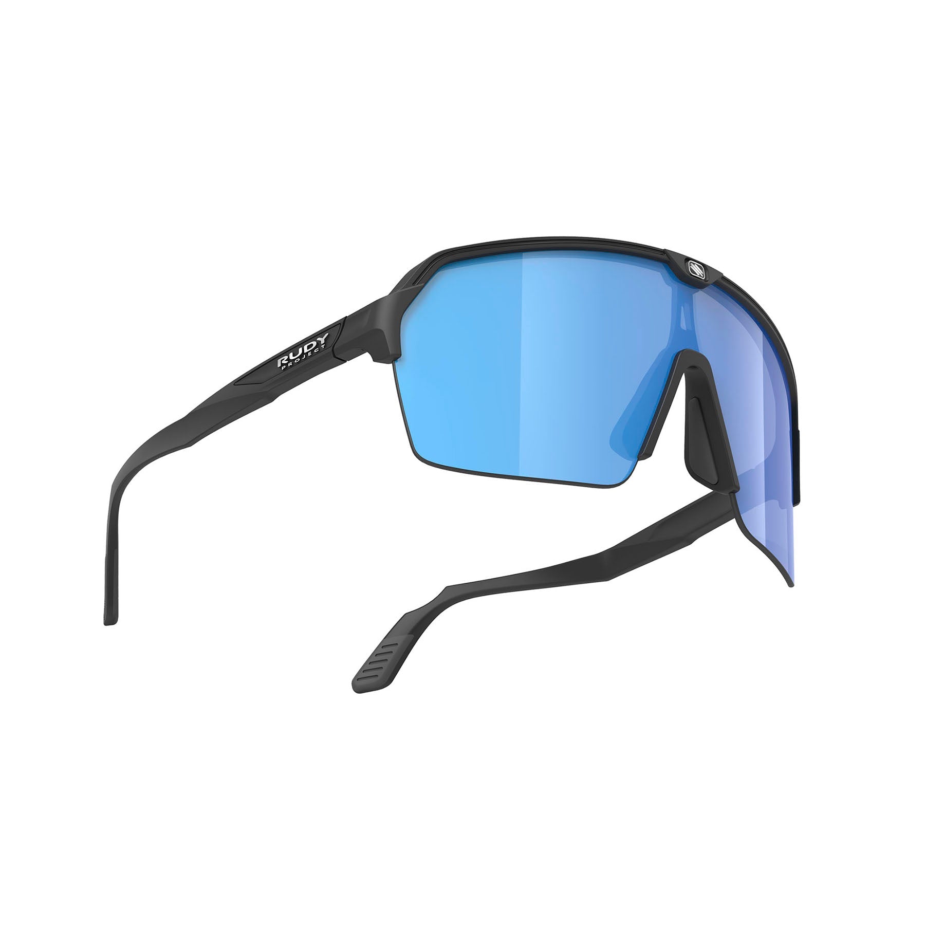 Rudy Project Spinshield Air running and cycling sport shield sunglasses#color_spinshield-air-black-matte-with-multilaser-blue-lenses