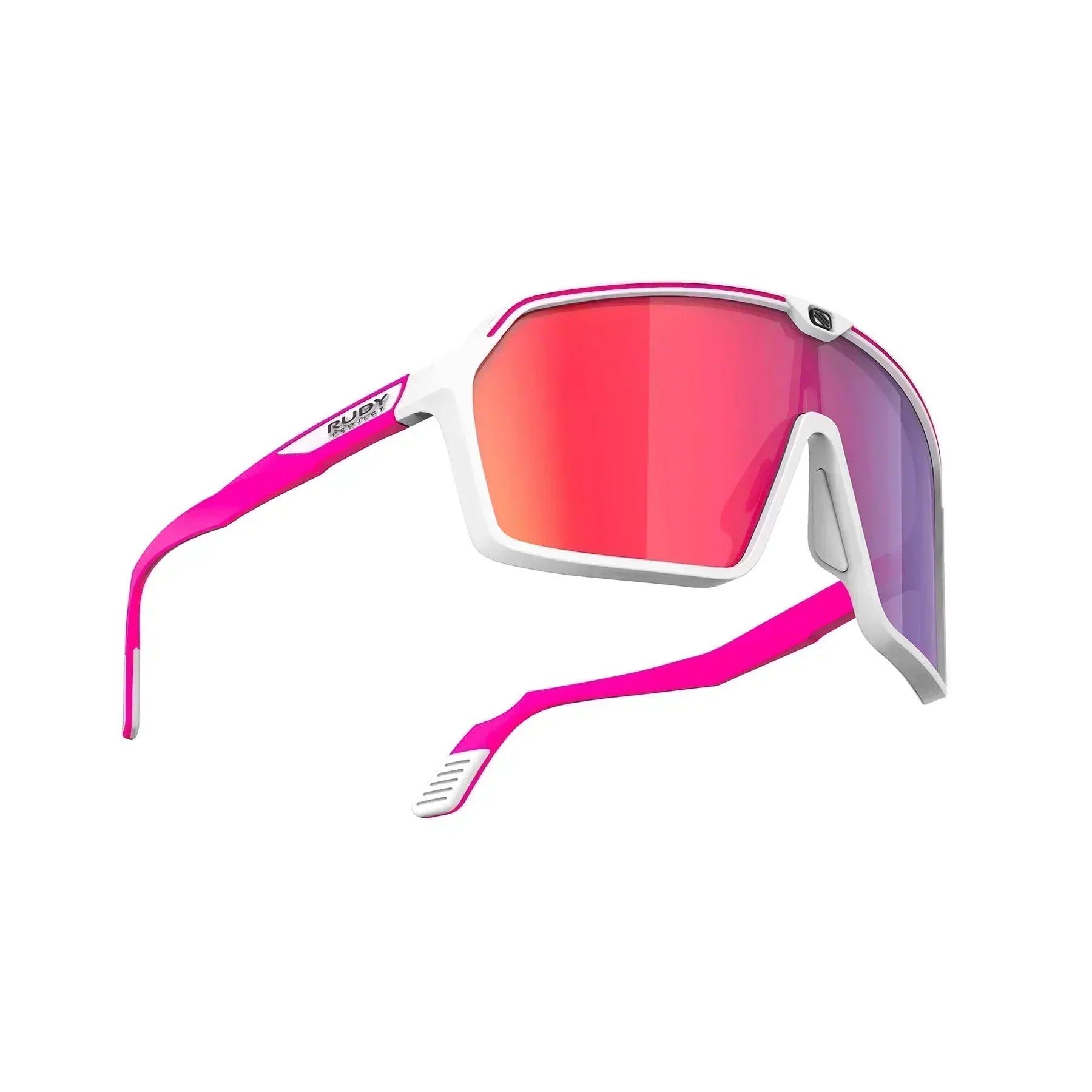 Rudy Project Spinshield running and cycling sport sunglasses#color_spinshield-white-and-pink-fluo-matte-with-multilaser-red-lenses