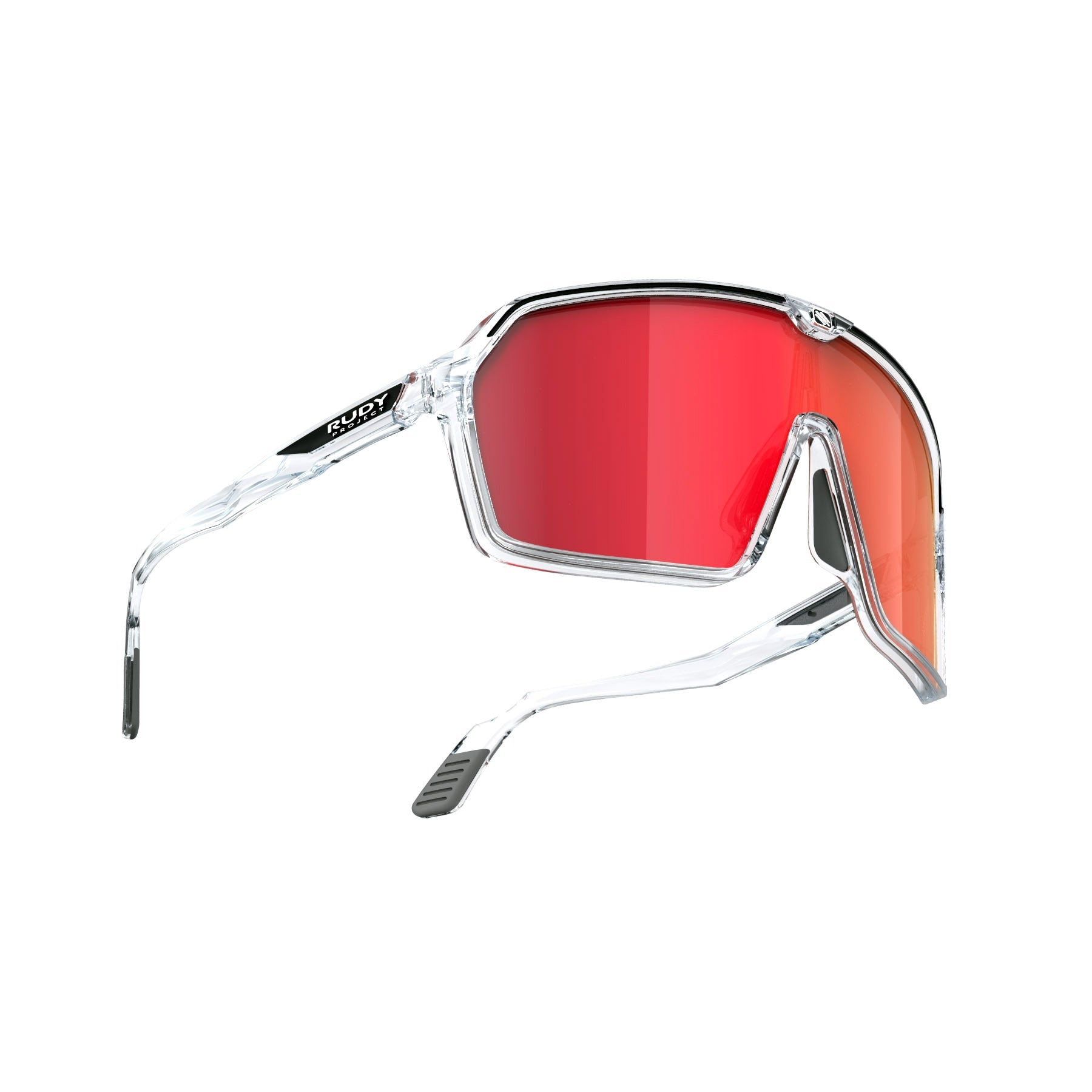Rudy Project Spinshield running and cycling sunglasses#color_spinshield-crystal-gloss-with-multilaser-red-lenses