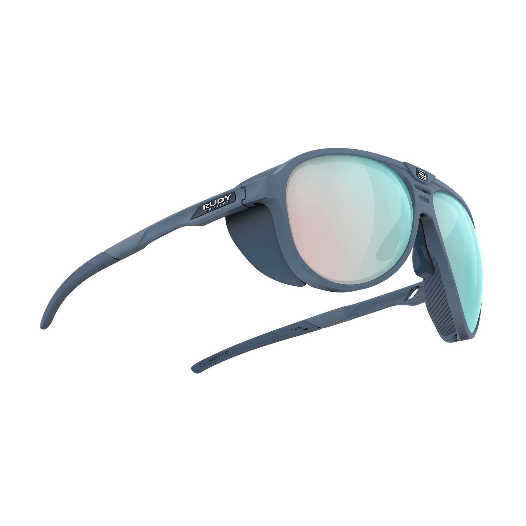 Rudy Project Stardash prescription hiking and glacier sport sunglasses#color_stardash-glacier-matte-with-multilaser-osmium-lenses