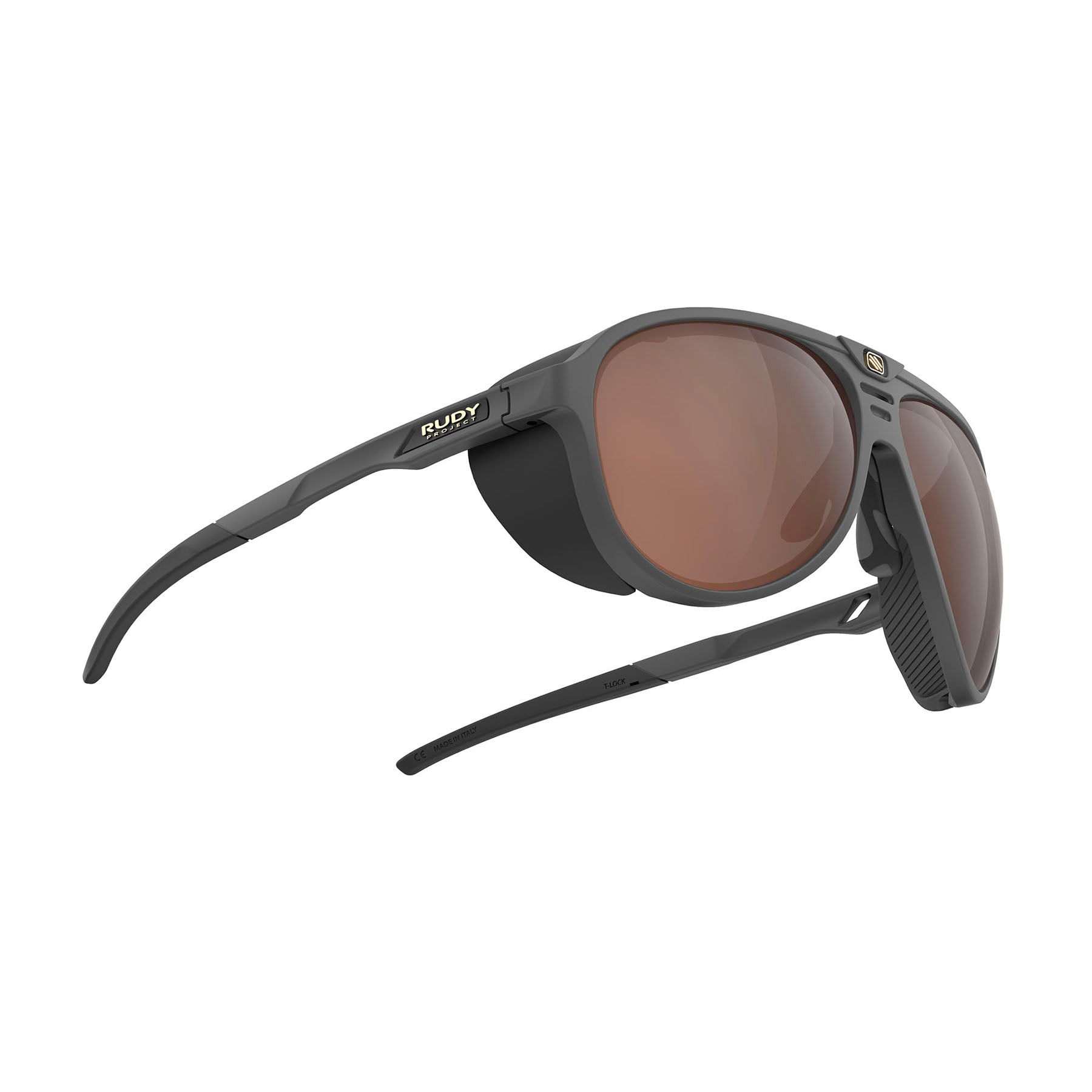 Rudy Project Stardash prescription hiking and glacier sport sunglasses#color_stardash-charcoal-matte-with-hi-altitude-lenses