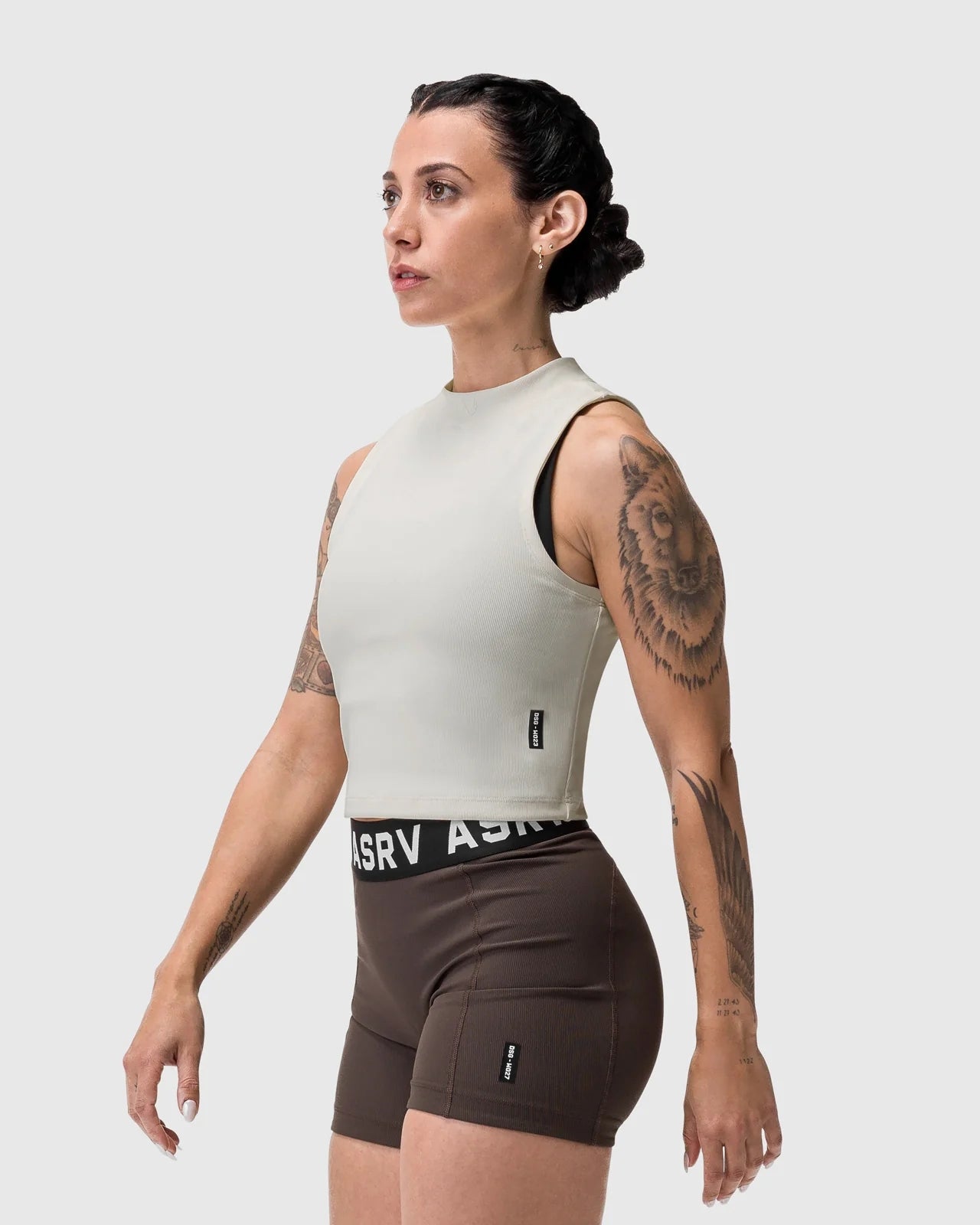 Lycra® Ribbed Mockneck Tank