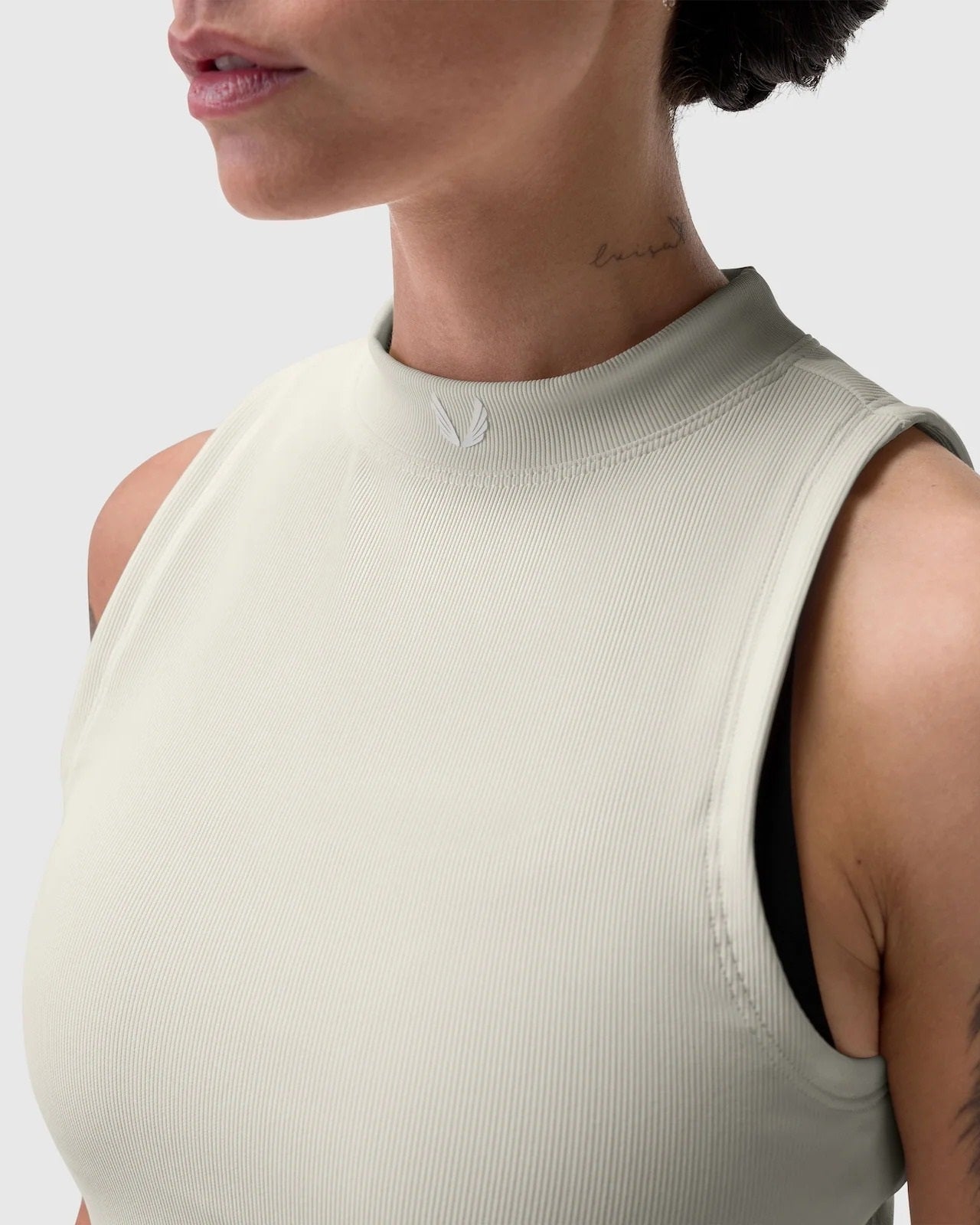 Lycra® Ribbed Mockneck Tank