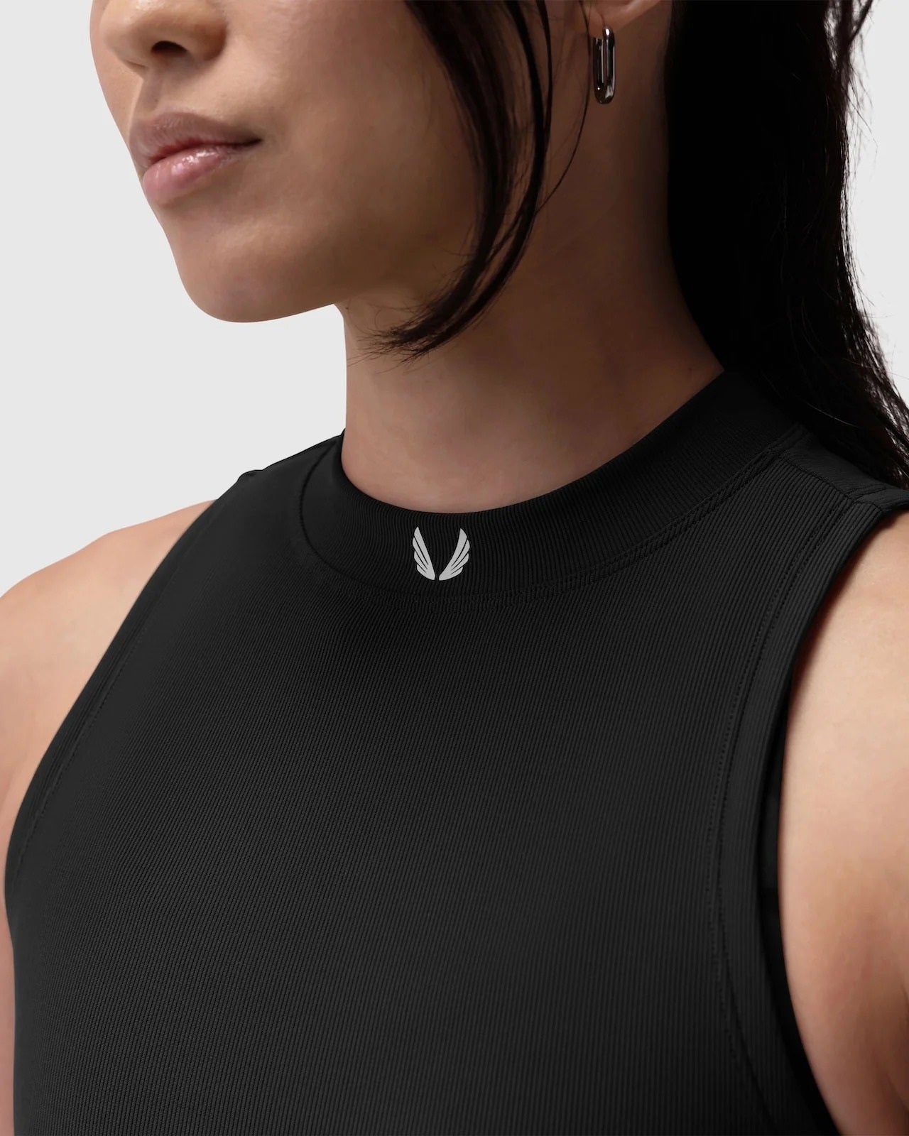 Lycra® Ribbed Mockneck Tank