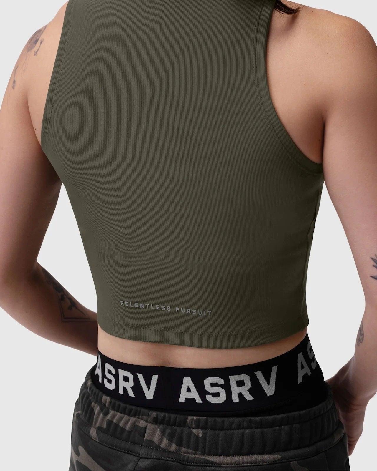 Lycra® Ribbed Mockneck Tank