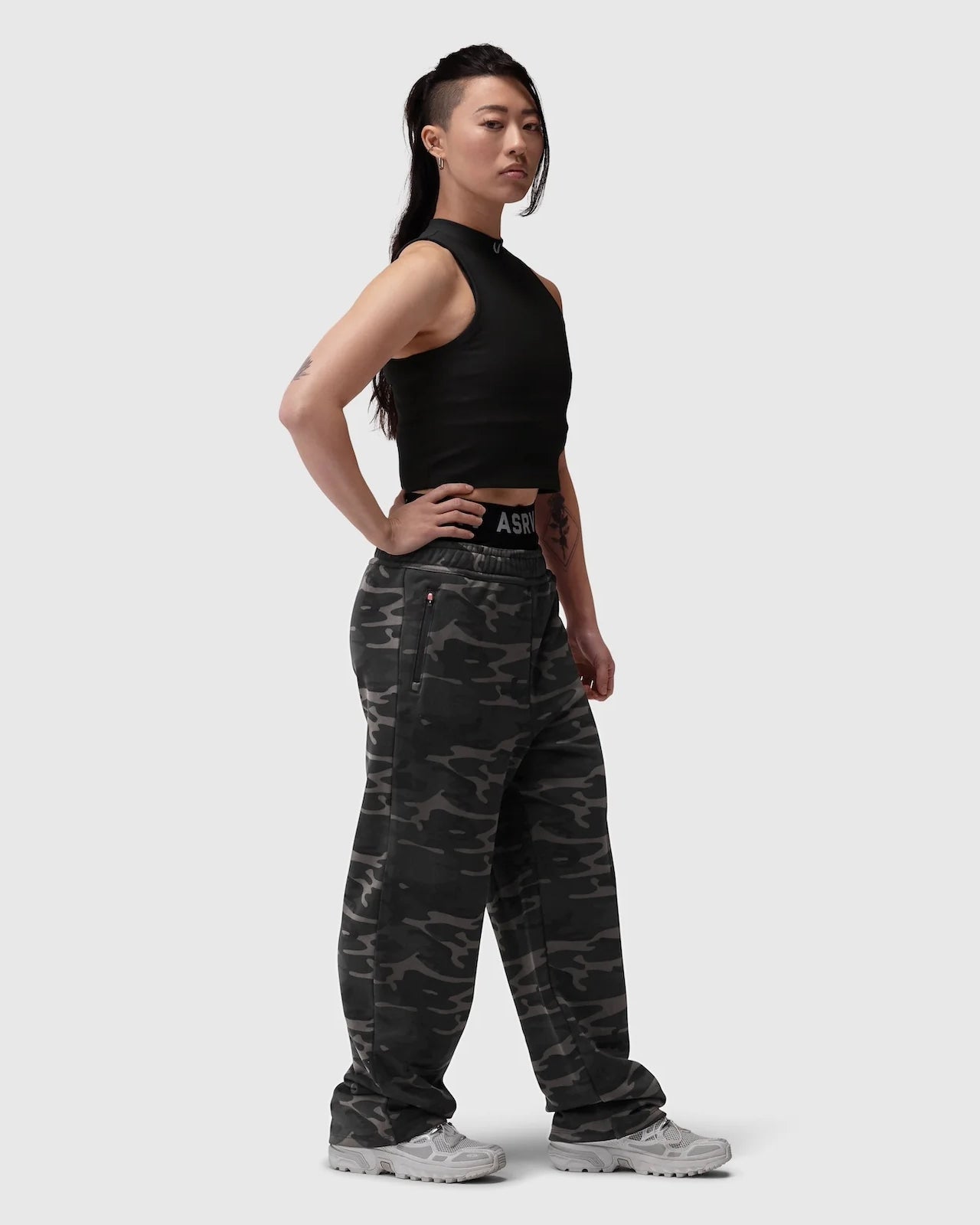 Lycra® Ribbed Mockneck Tank