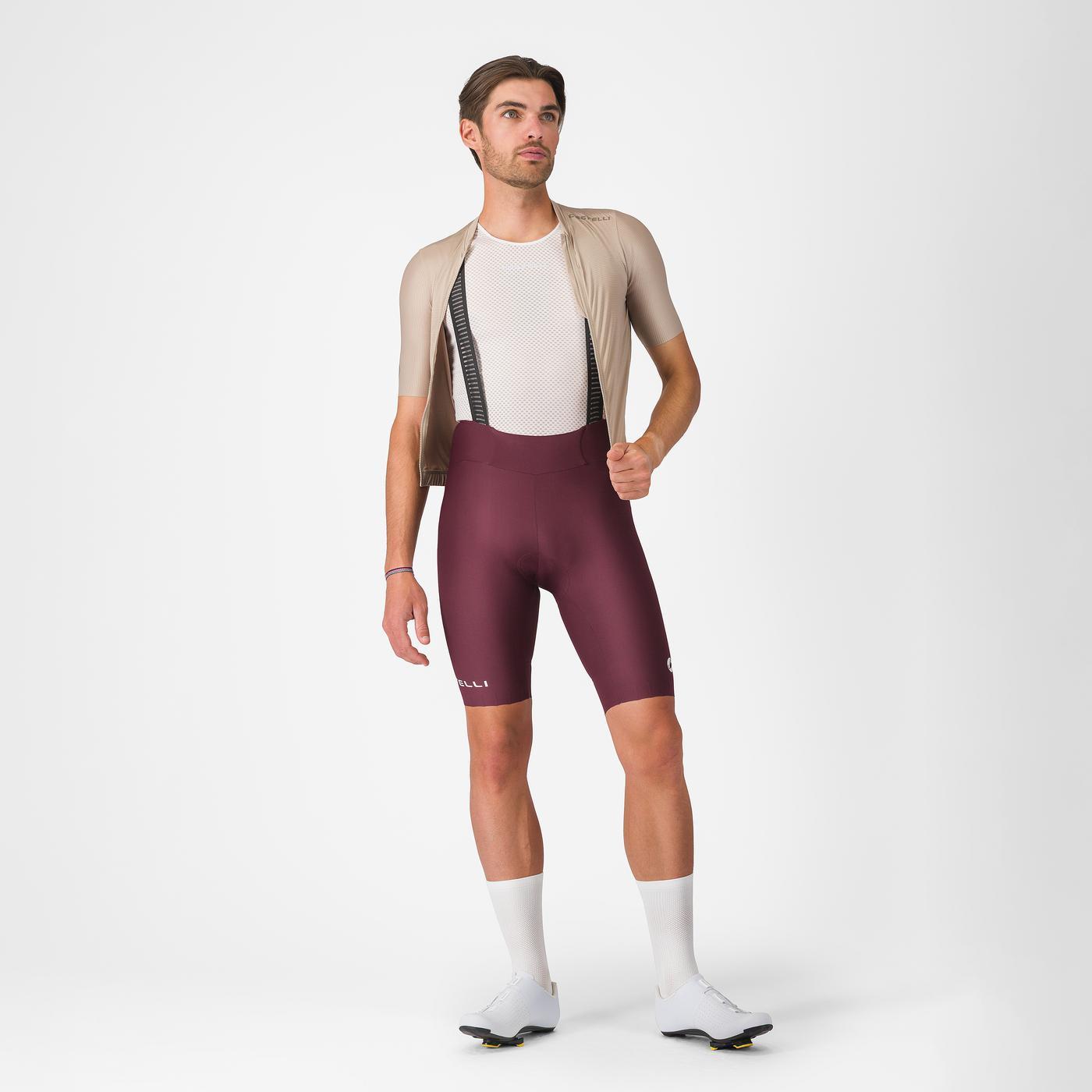 Espresso 2 Bib Shorts in Deep Bordeaux for Men