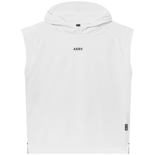 ASRV Reversible 2 In 1 Cutoff Hoodie in White for Men DSTNC