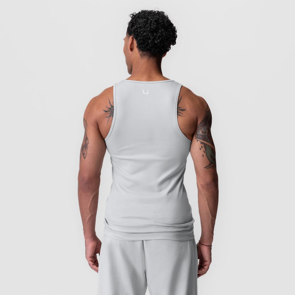 ASRV Creora® Tech Ribbed Tank in Light Grey for Men – DSTNC