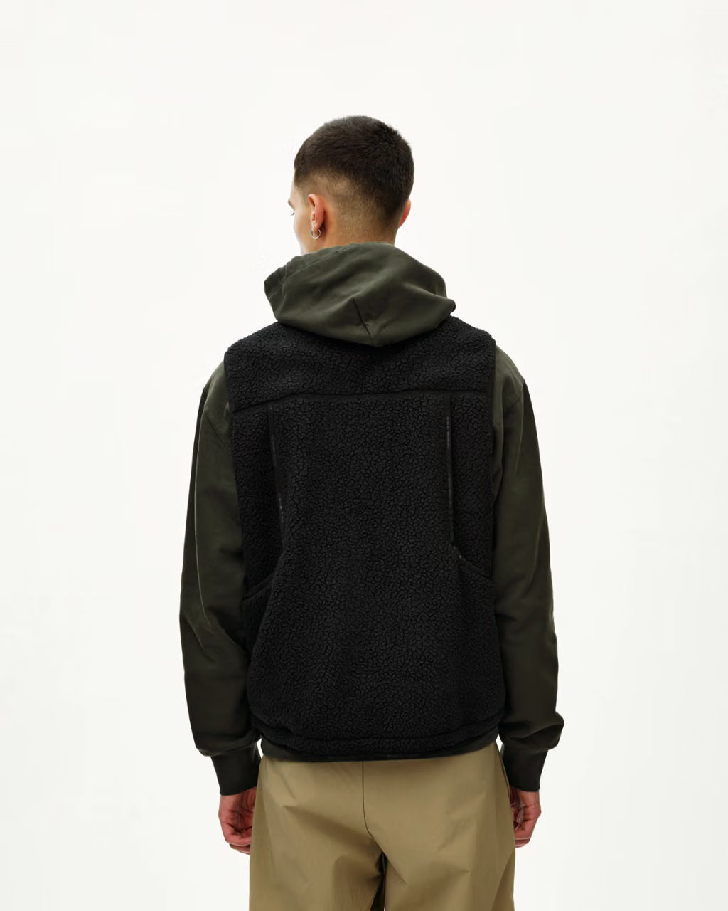 Men's Off-Race Pile Fleece Vest Black