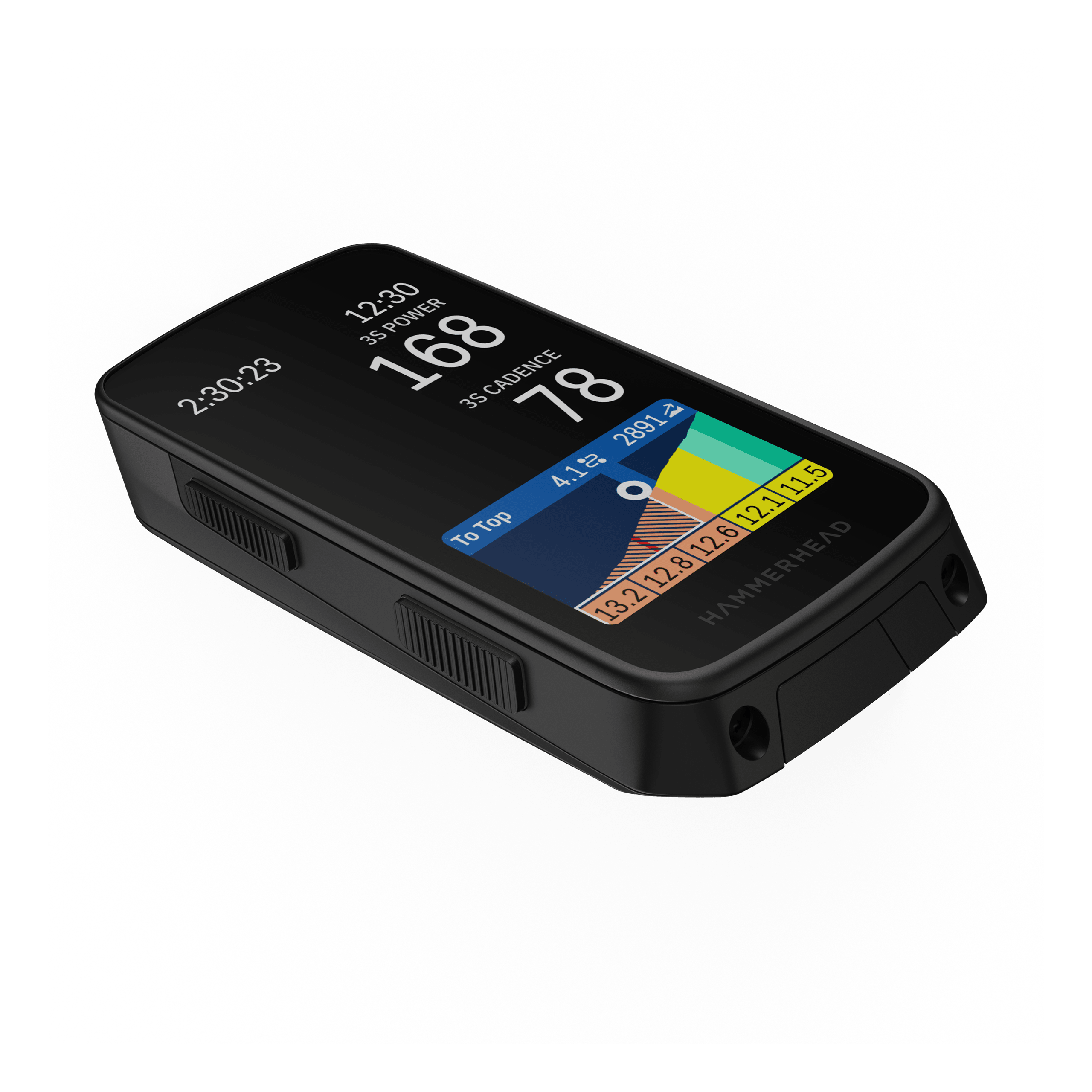 Digital device with a screen displaying various information on a dark background