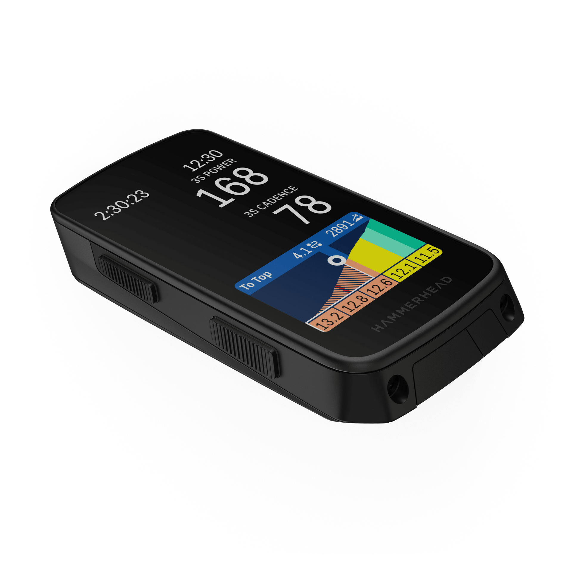 Digital device with a screen displaying various information on a dark background