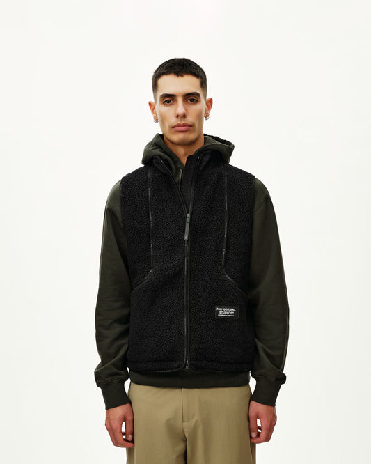 Men's Off-Race Pile Fleece Vest Black