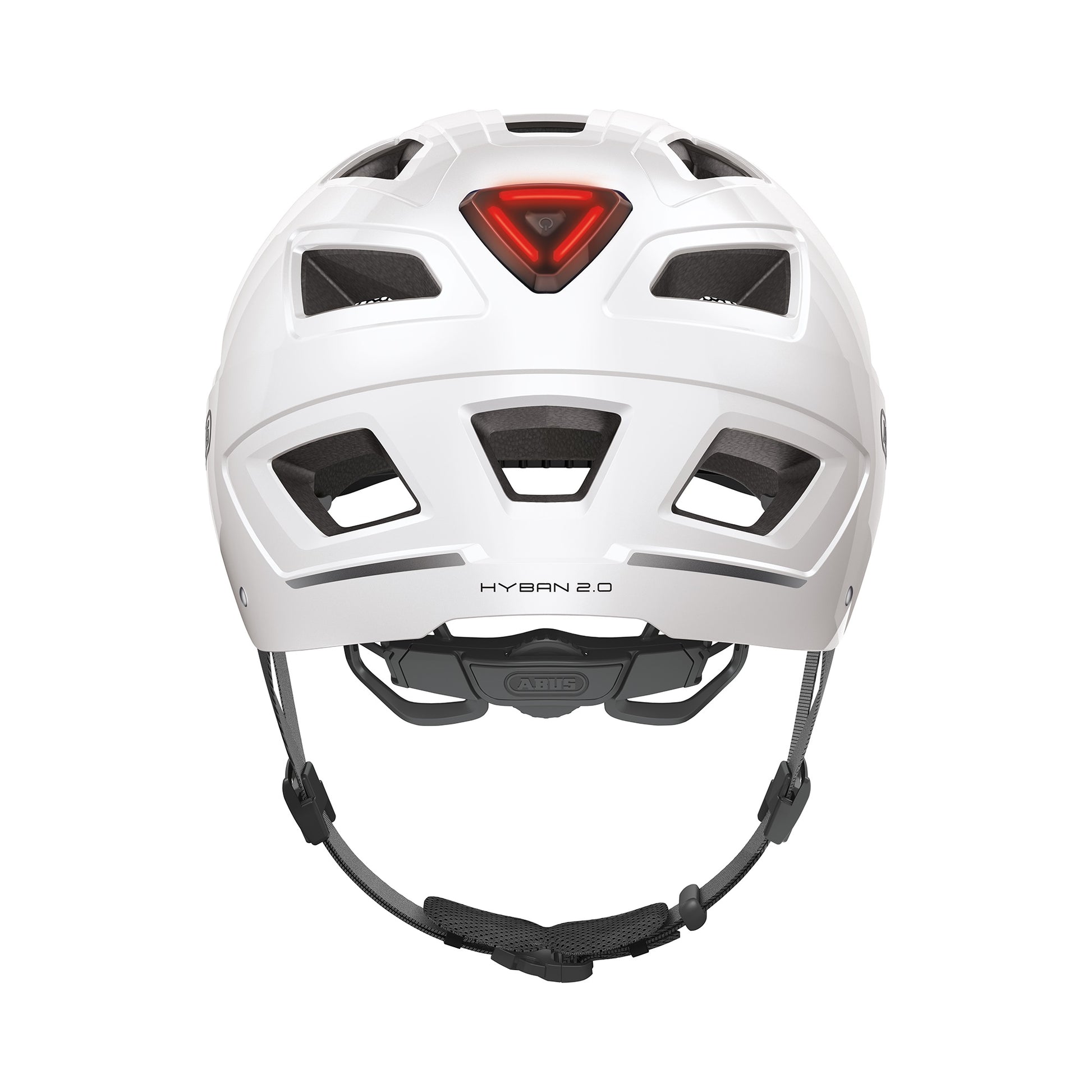 abus bike-helmets hyban 2.0 ABUS Hyban 2.0 LED in Polar White – DSTNC
