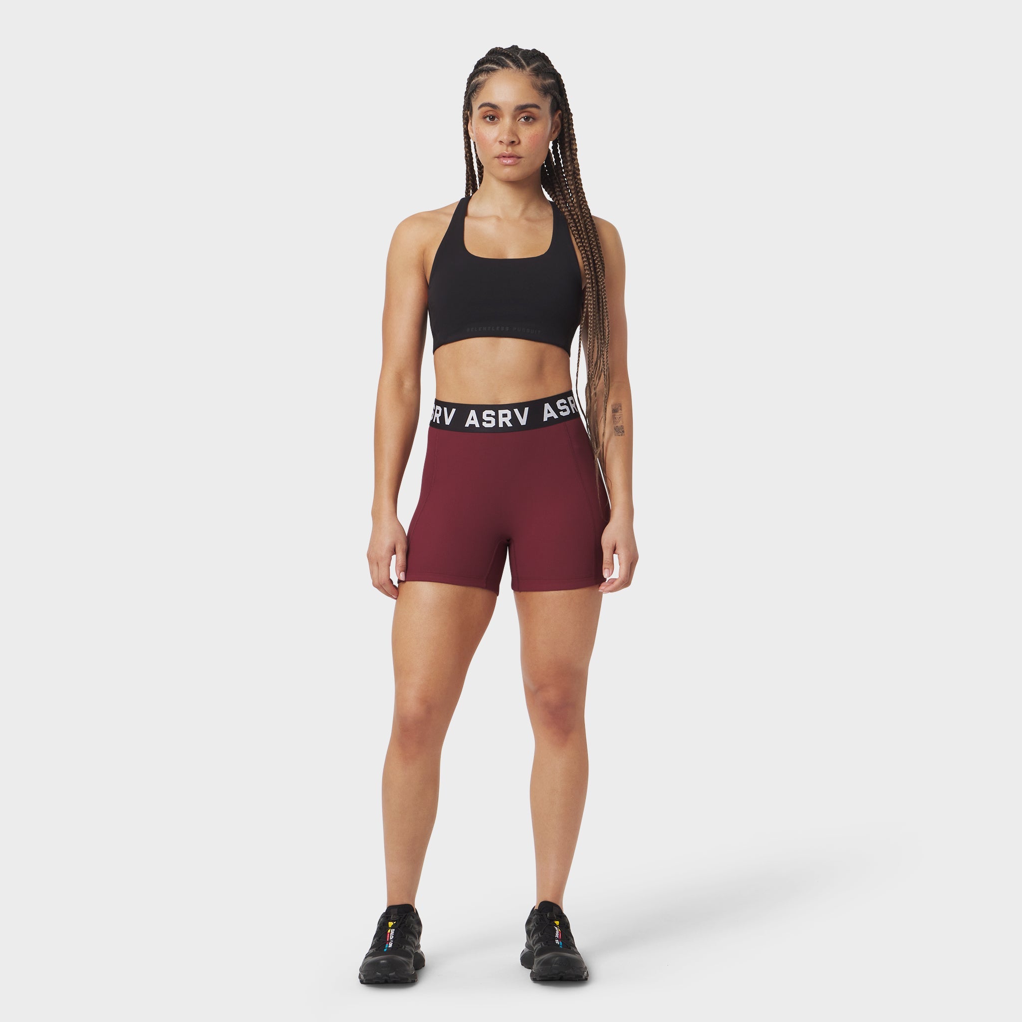 LYCRA® Ribbed Short - Crimson