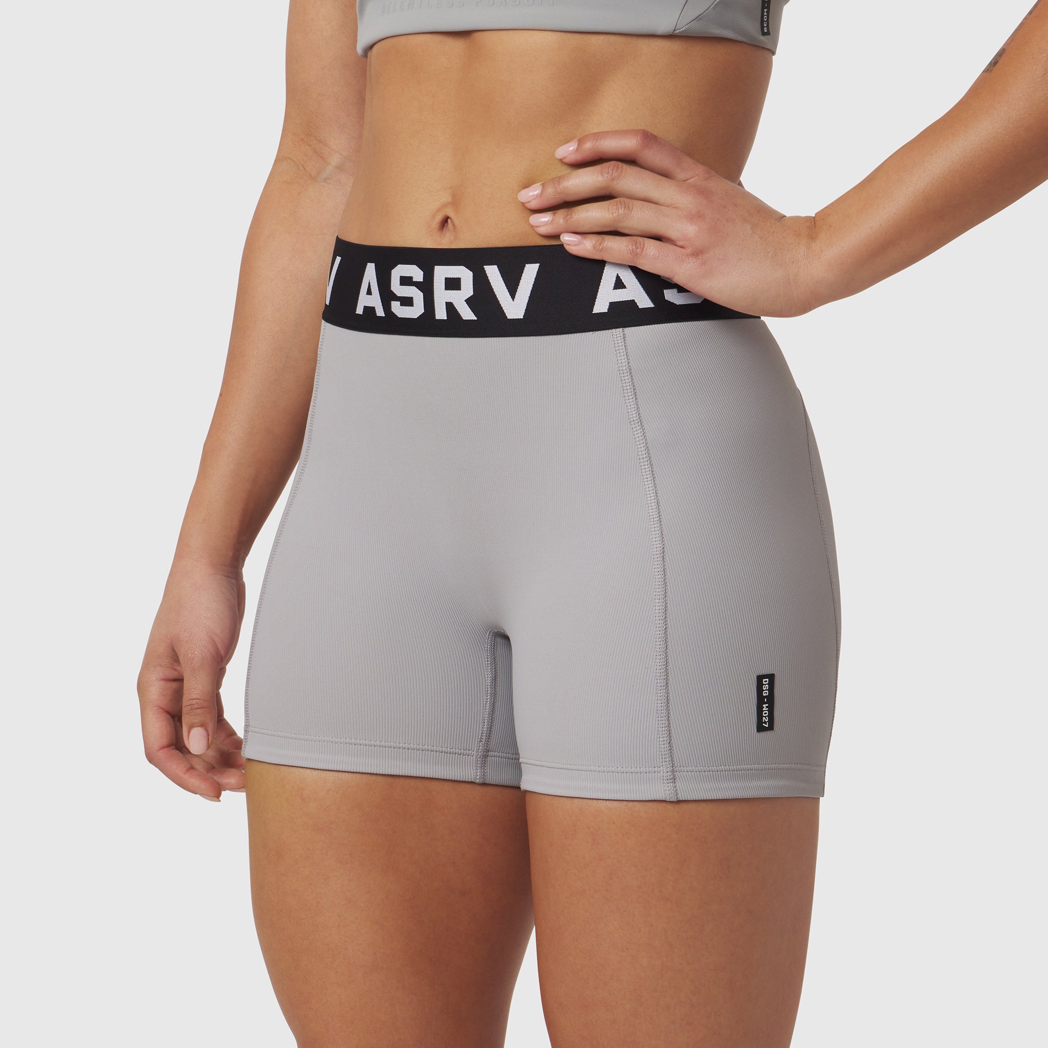LYCRA® Ribbed Short - Slate Grey