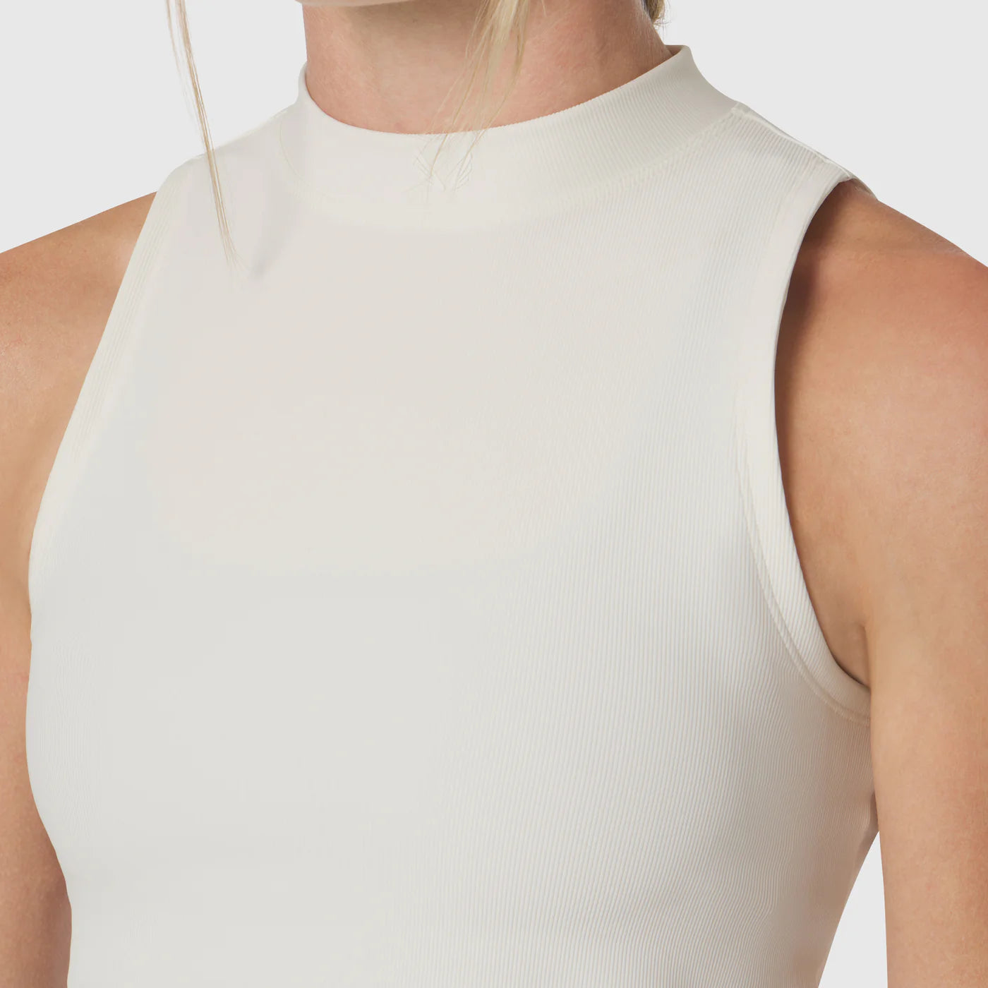 Lycra® Ribbed Mockneck Tank
