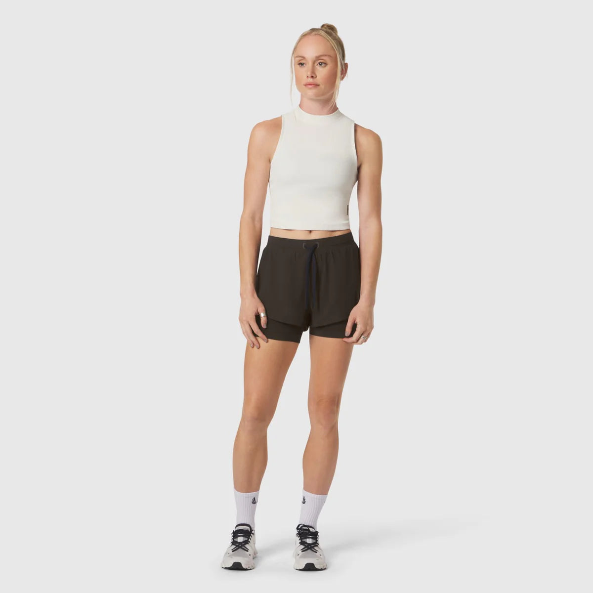 Lycra® Ribbed Mockneck Tank