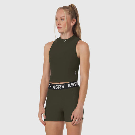 Lycra® Ribbed Mockneck Tank
