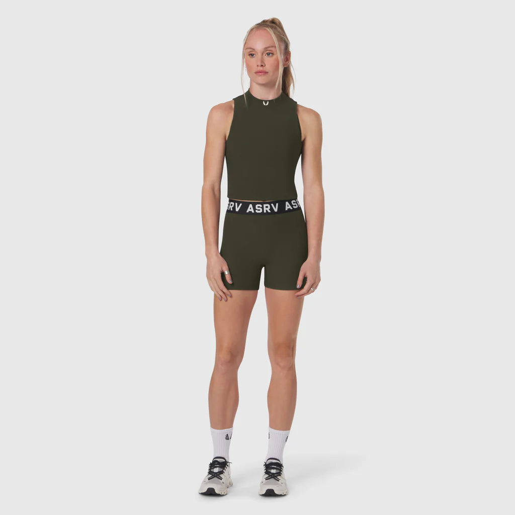 Lycra® Ribbed Mockneck Tank