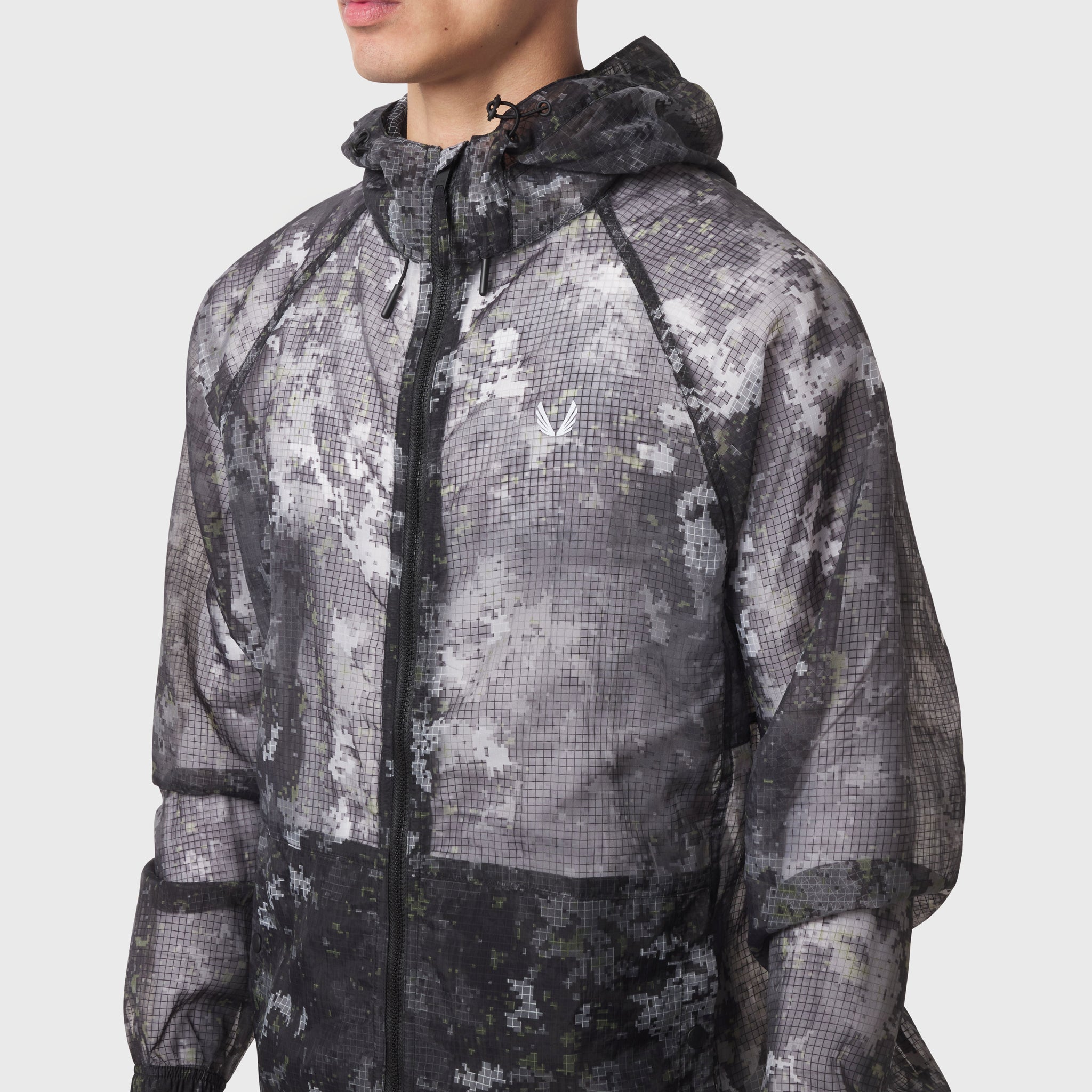 Weather-Ready Transparent Ripstop Shell Jacket