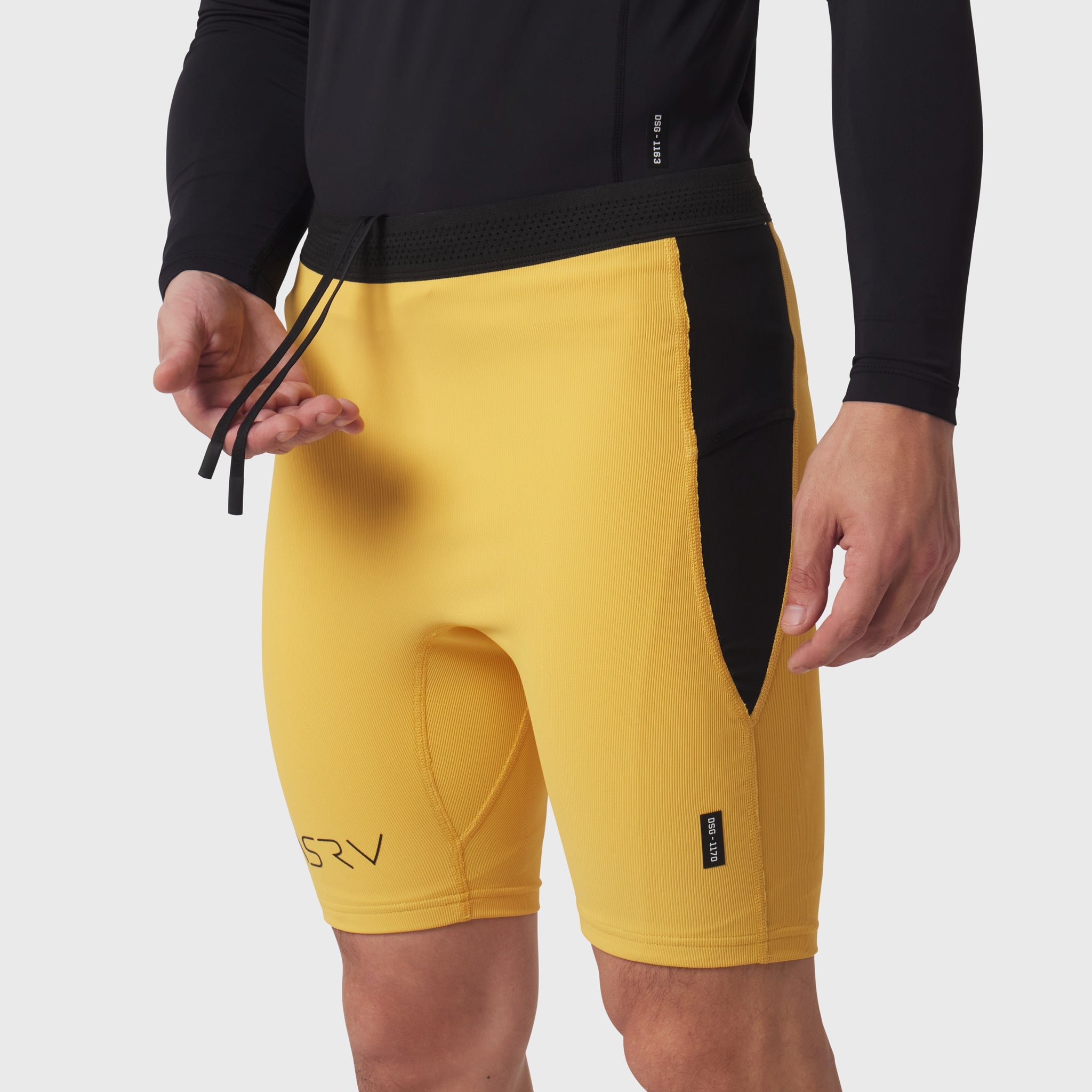 1170. Lycra® Ribbed Run Half-Tight - Amber