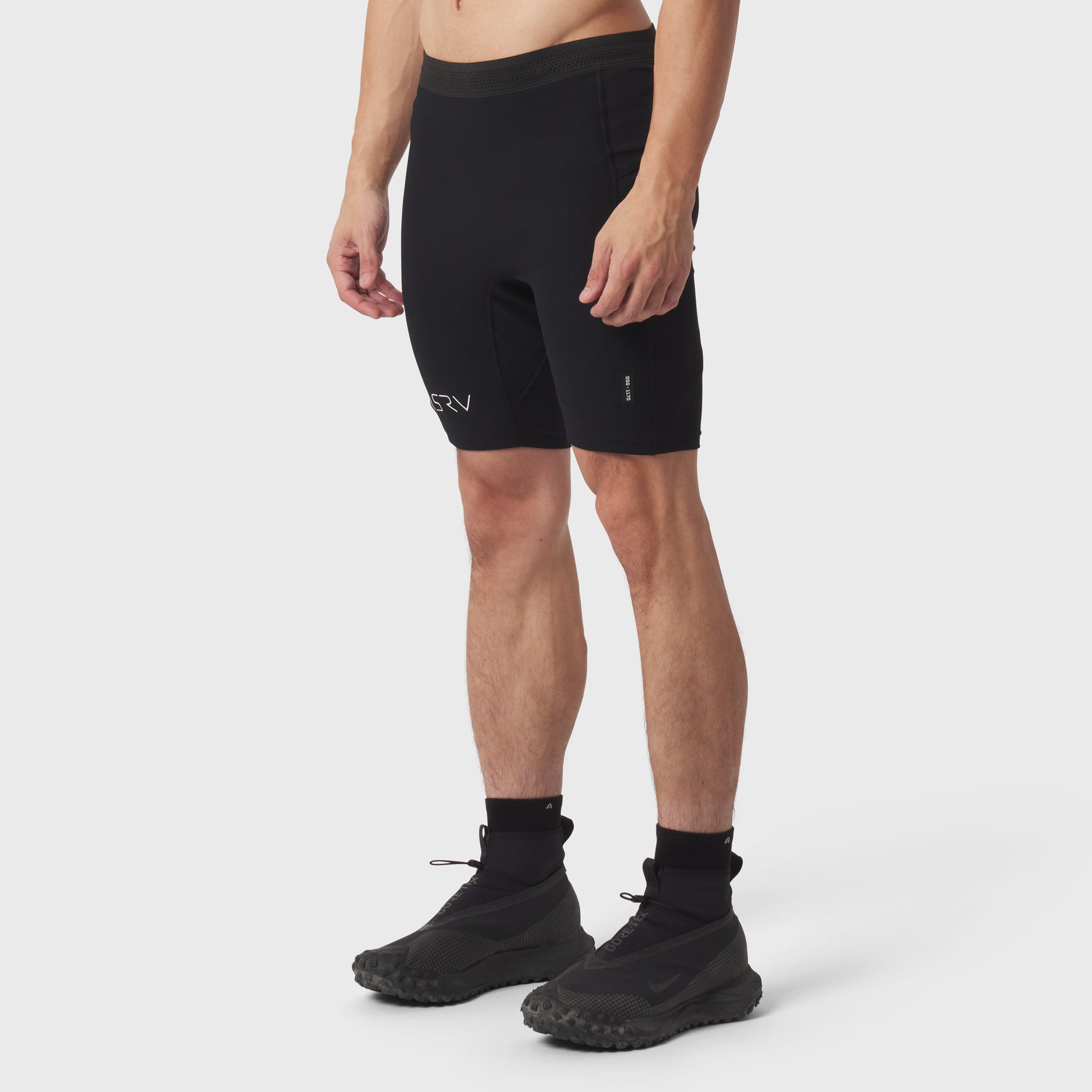 1170. Lycra® Ribbed Run Half-Tight - Black