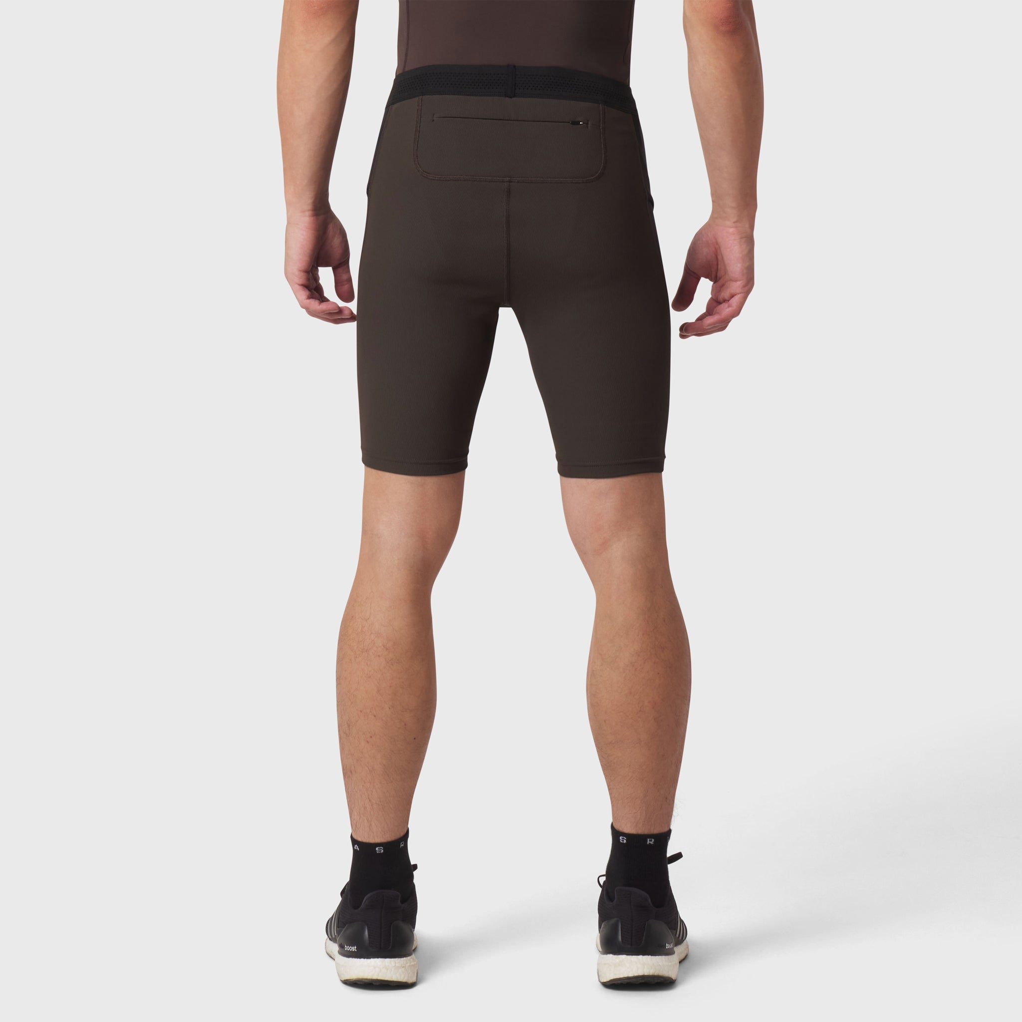 1170. Lycra® Ribbed Run Half-Tight - Dark Earth
