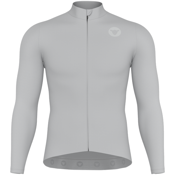Black Sheep Cycling Light Thermal Long Sleeve Jersey in Grey for