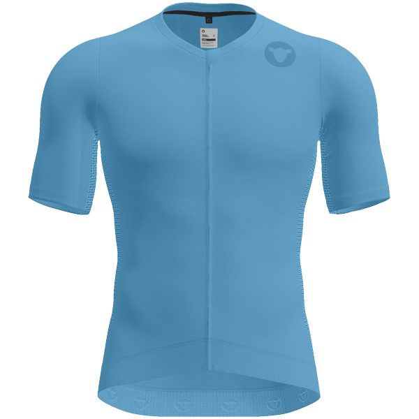 Black Sheep Cycling Team Short Sleeve Jersey in Dusty Blue for Men