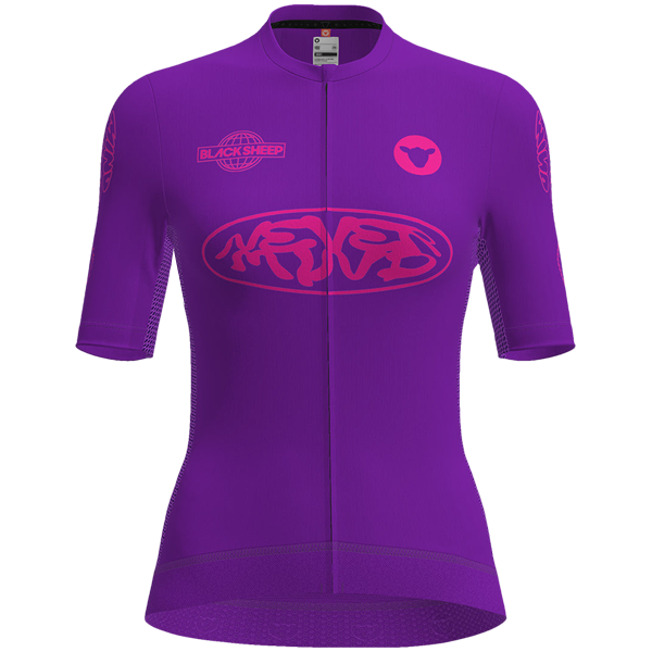 Black Sheep Cycling Team Short Sleeve Jersey in Never Mind Purple