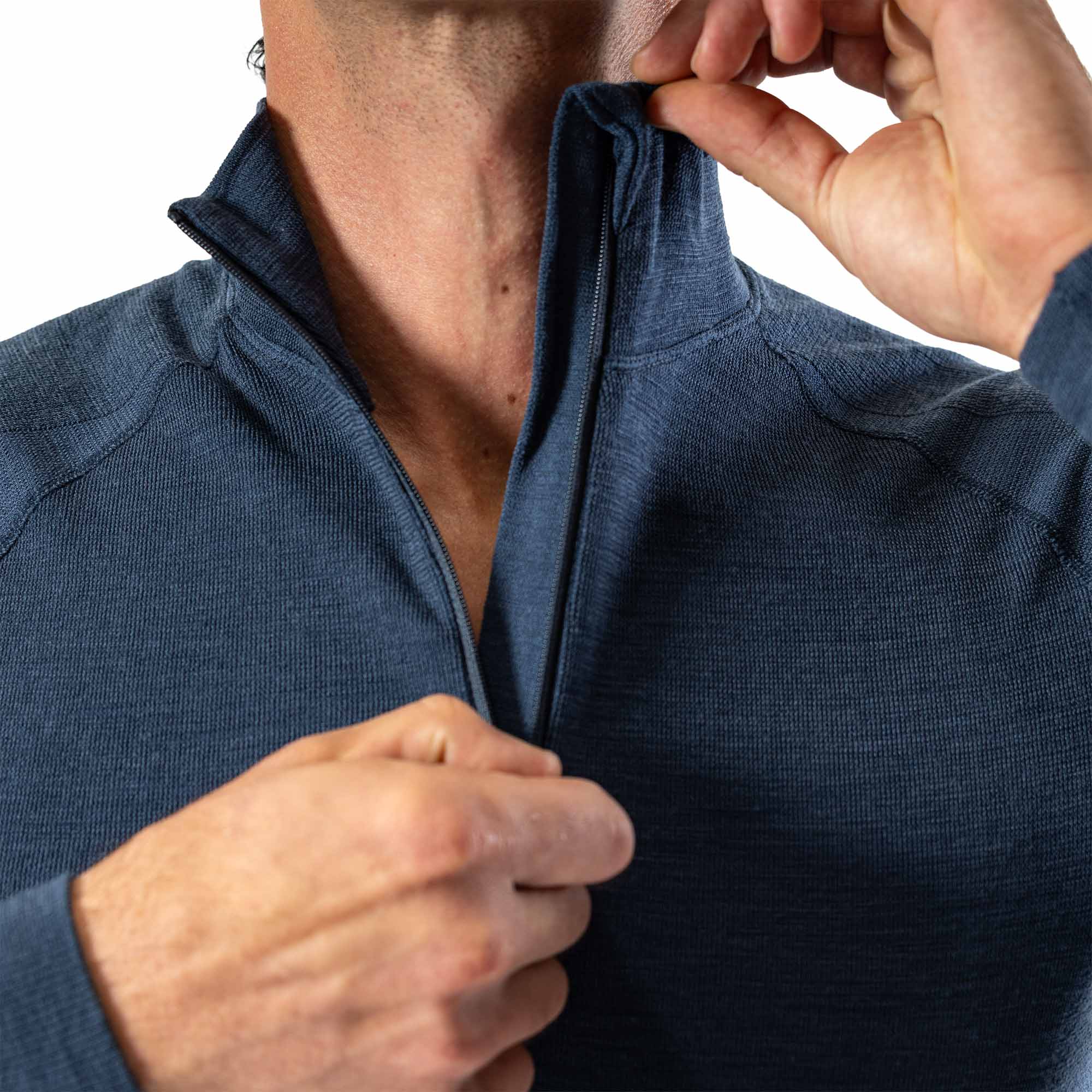 Men's Seamless Merino LS Zip
