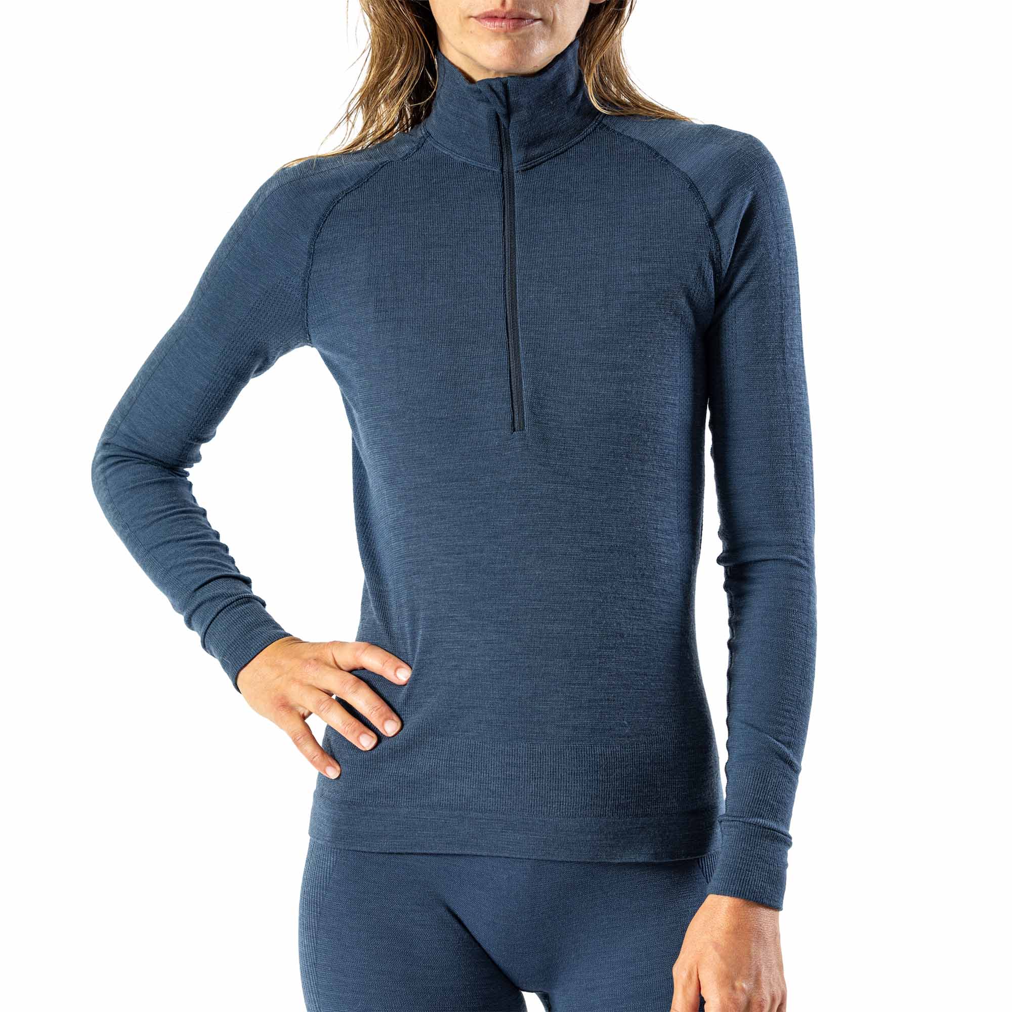 Women's Seamless Merino LS Zip