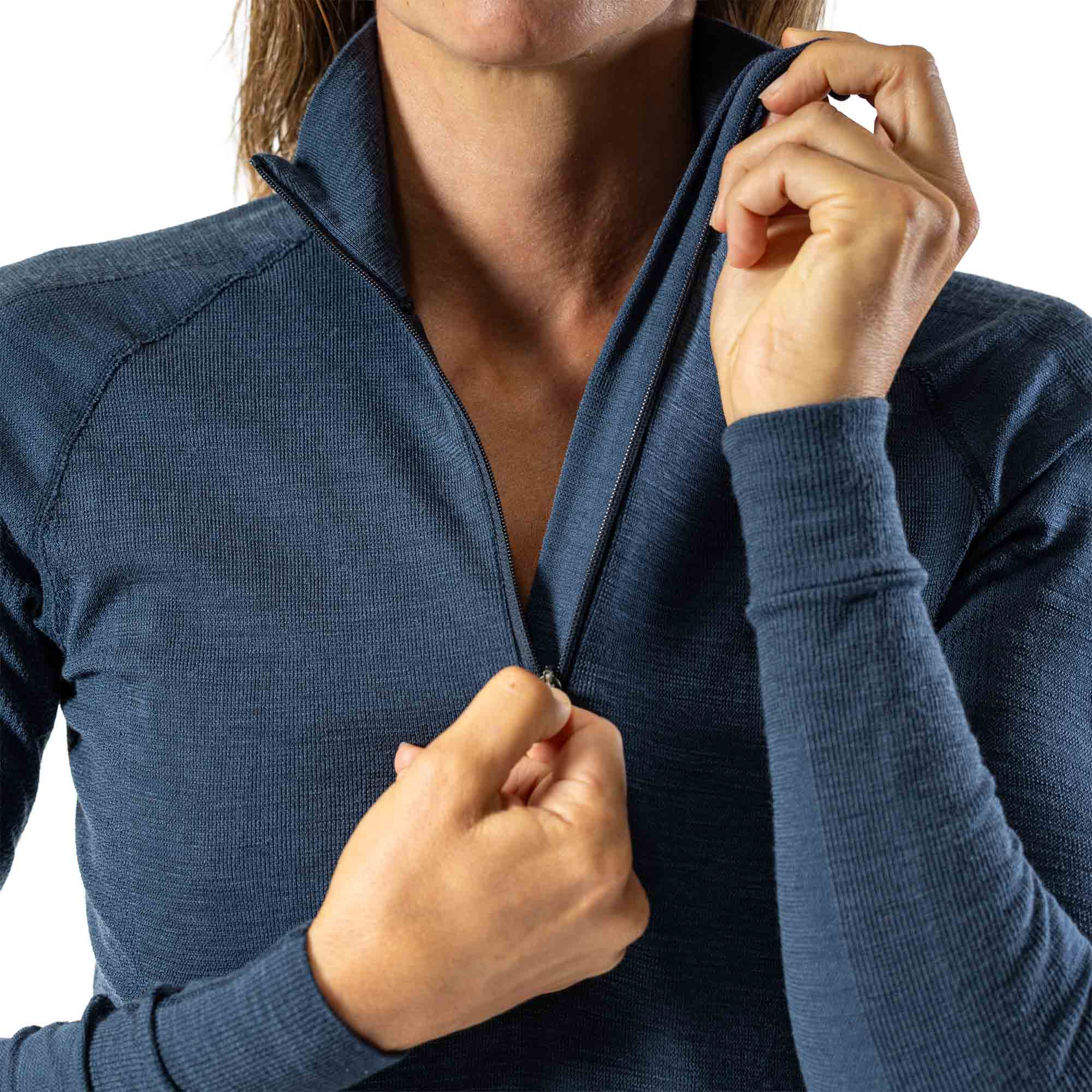 Women's Seamless Merino LS Zip