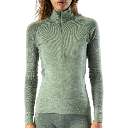 Women's Seamless Merino LS Zip