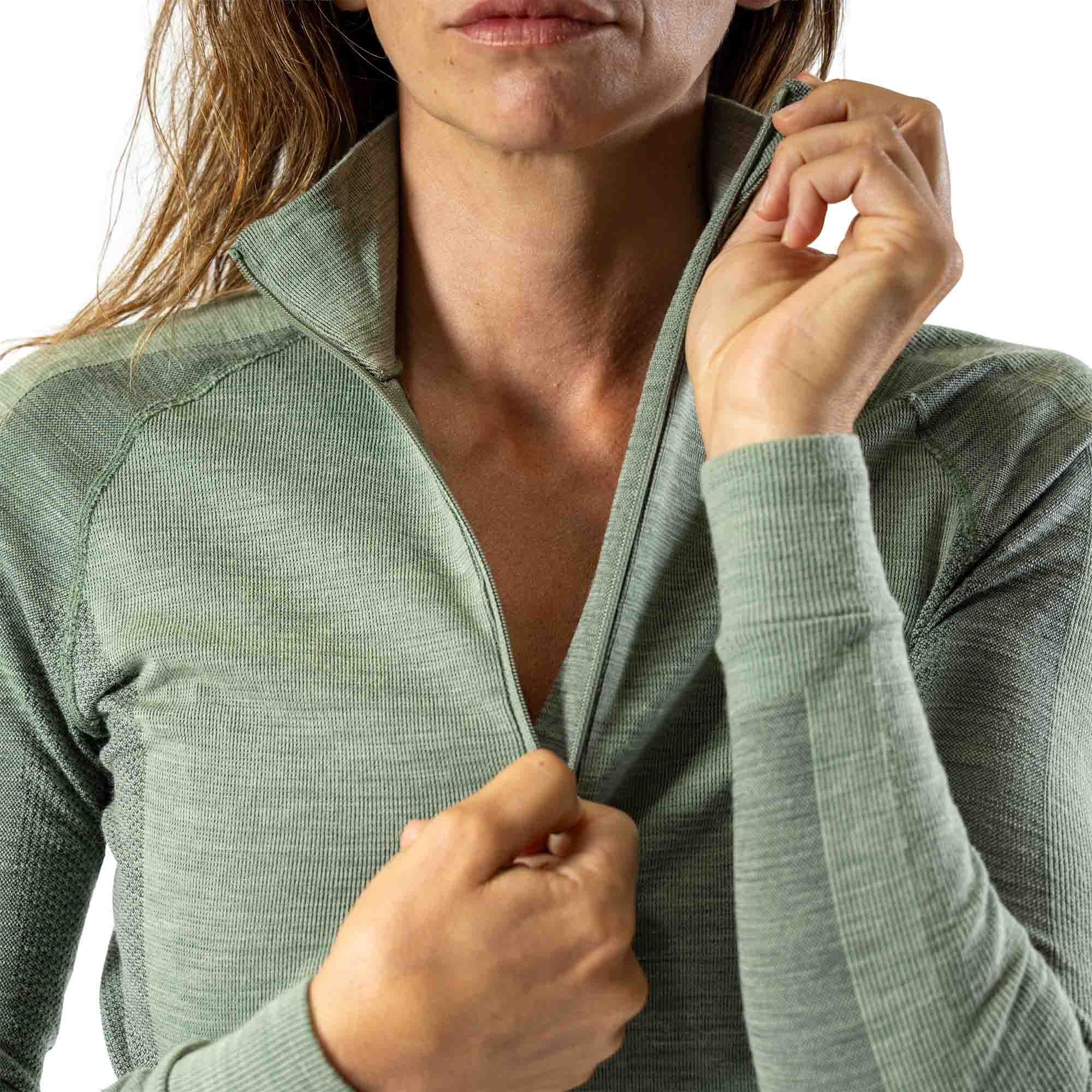 Women's Seamless Merino LS Zip