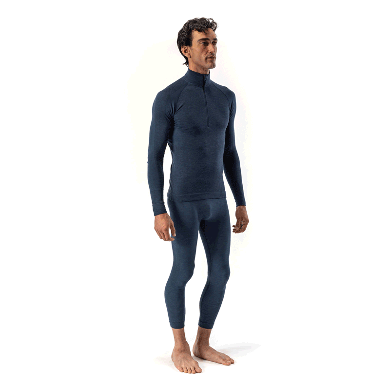 Men's Seamless Merino LS Zip