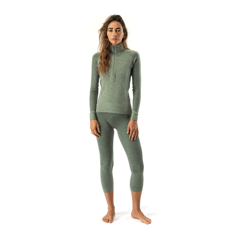 Women's Seamless Merino LS Zip